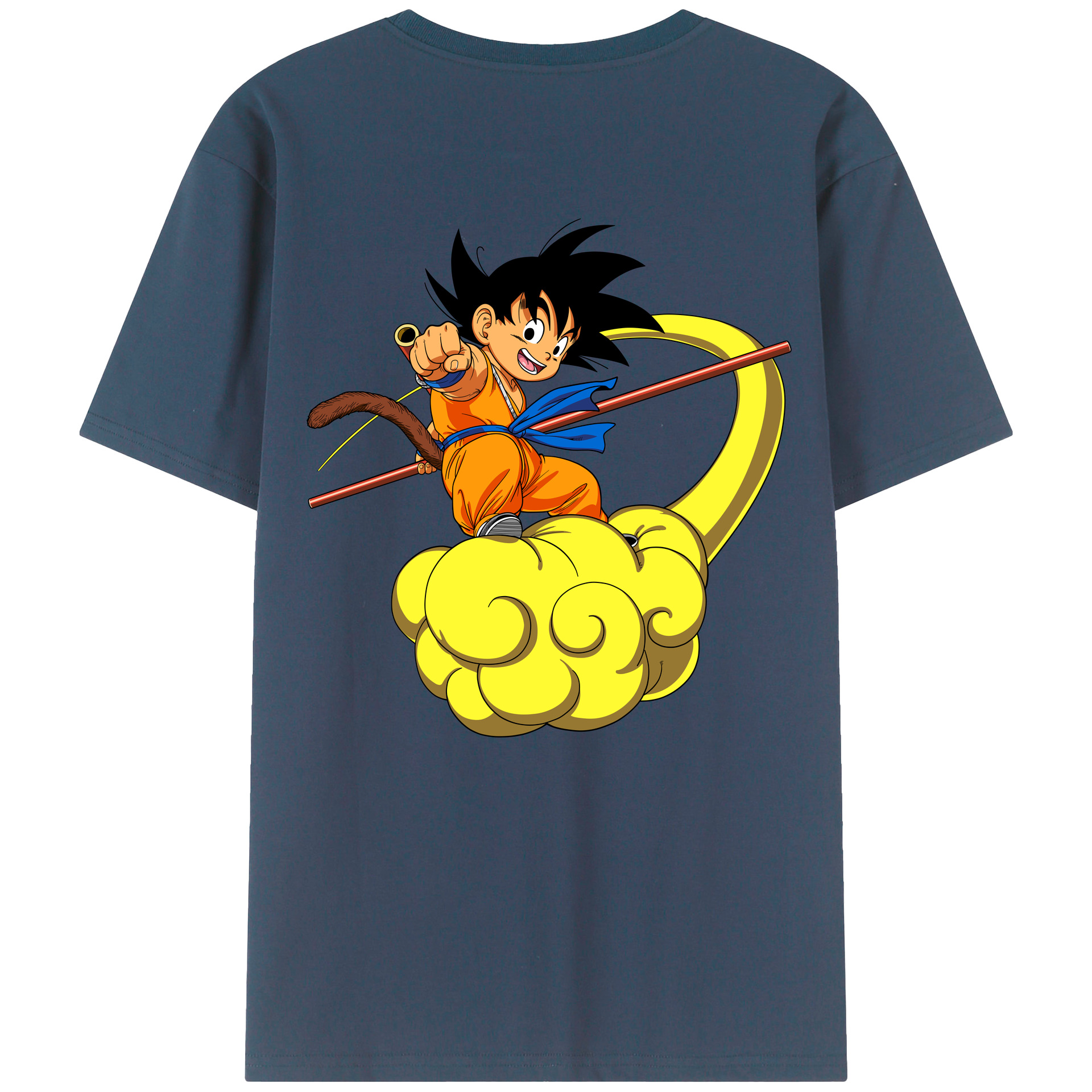 （画像用） ドラゴンボール 孫悟空（そん ごくう）Son Goku カカロット DRAGON BALL Kakarotto 綿100％半袖Tシャツ（背面プリント）