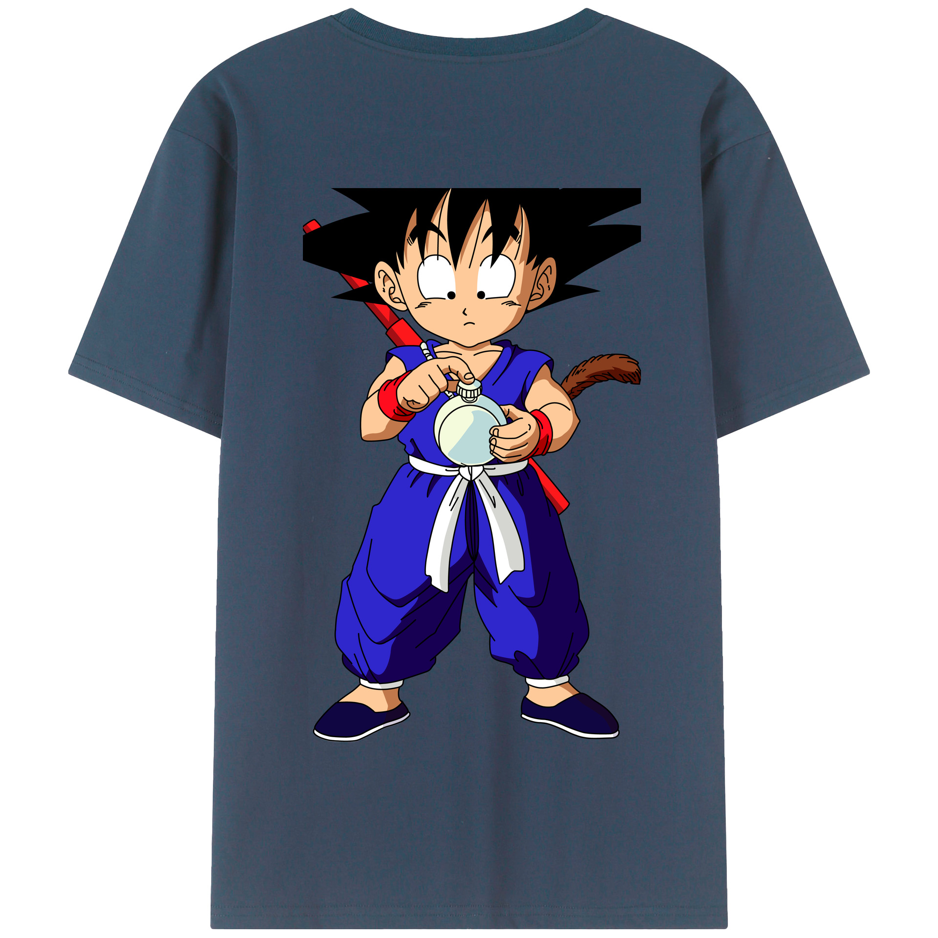 （画像用） ドラゴンボール 孫悟空（そん ごくう）Son Goku カカロット DRAGON BALL Kakarotto 綿100％半袖Tシャツ（背面プリント）