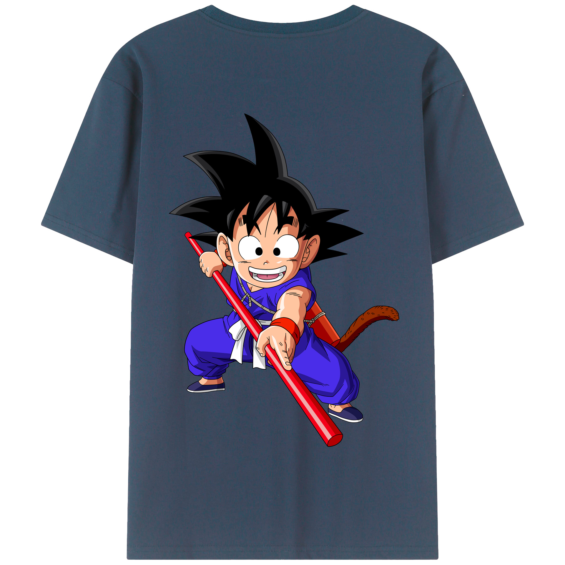 （画像用） ドラゴンボール 孫悟空（そん ごくう）Son Goku カカロット DRAGON BALL Kakarotto 綿100％半袖Tシャツ（背面プリント）