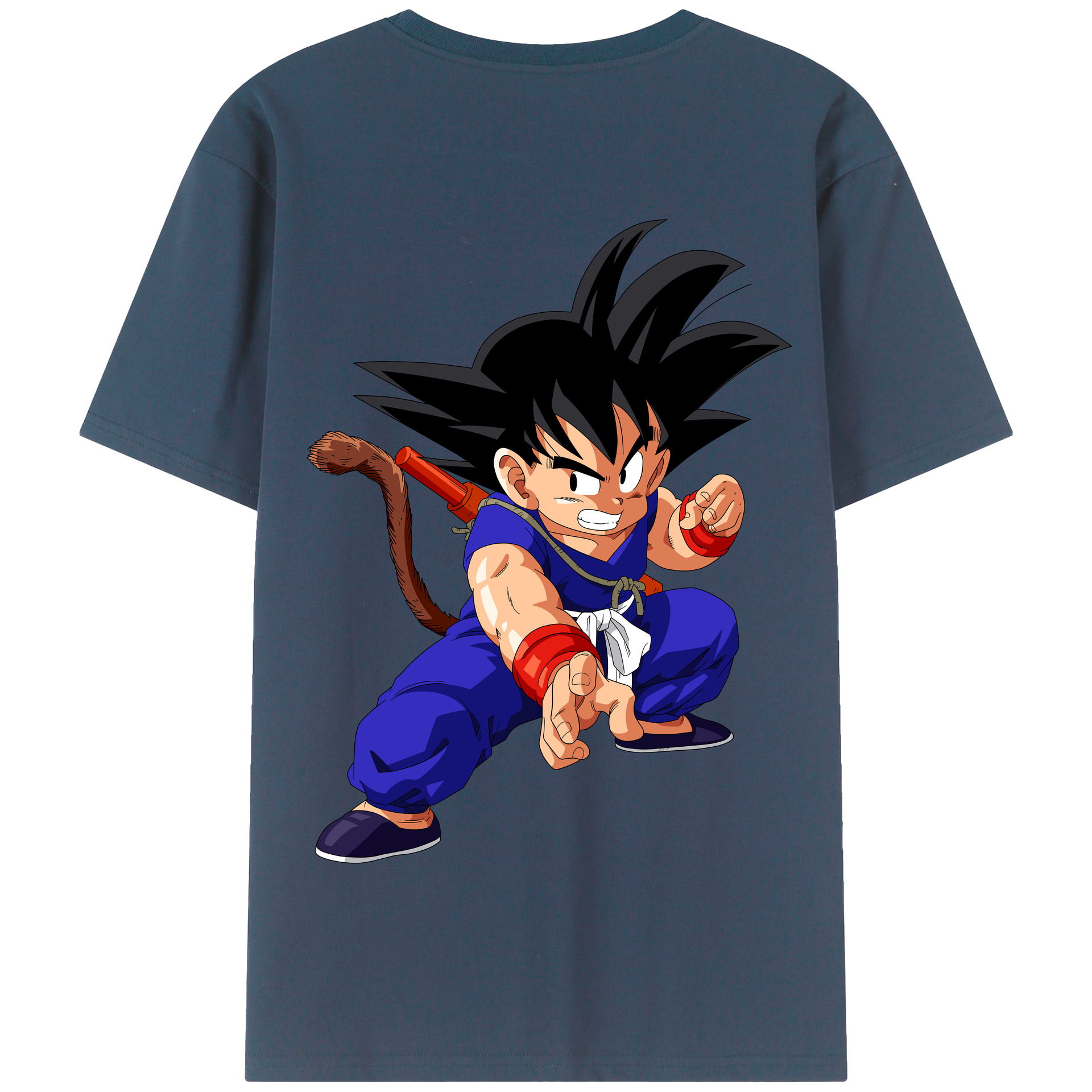 （画像用） ドラゴンボール 孫悟空（そん ごくう）Son Goku カカロット DRAGON BALL Kakarotto 綿100％半袖Tシャツ（背面プリント）