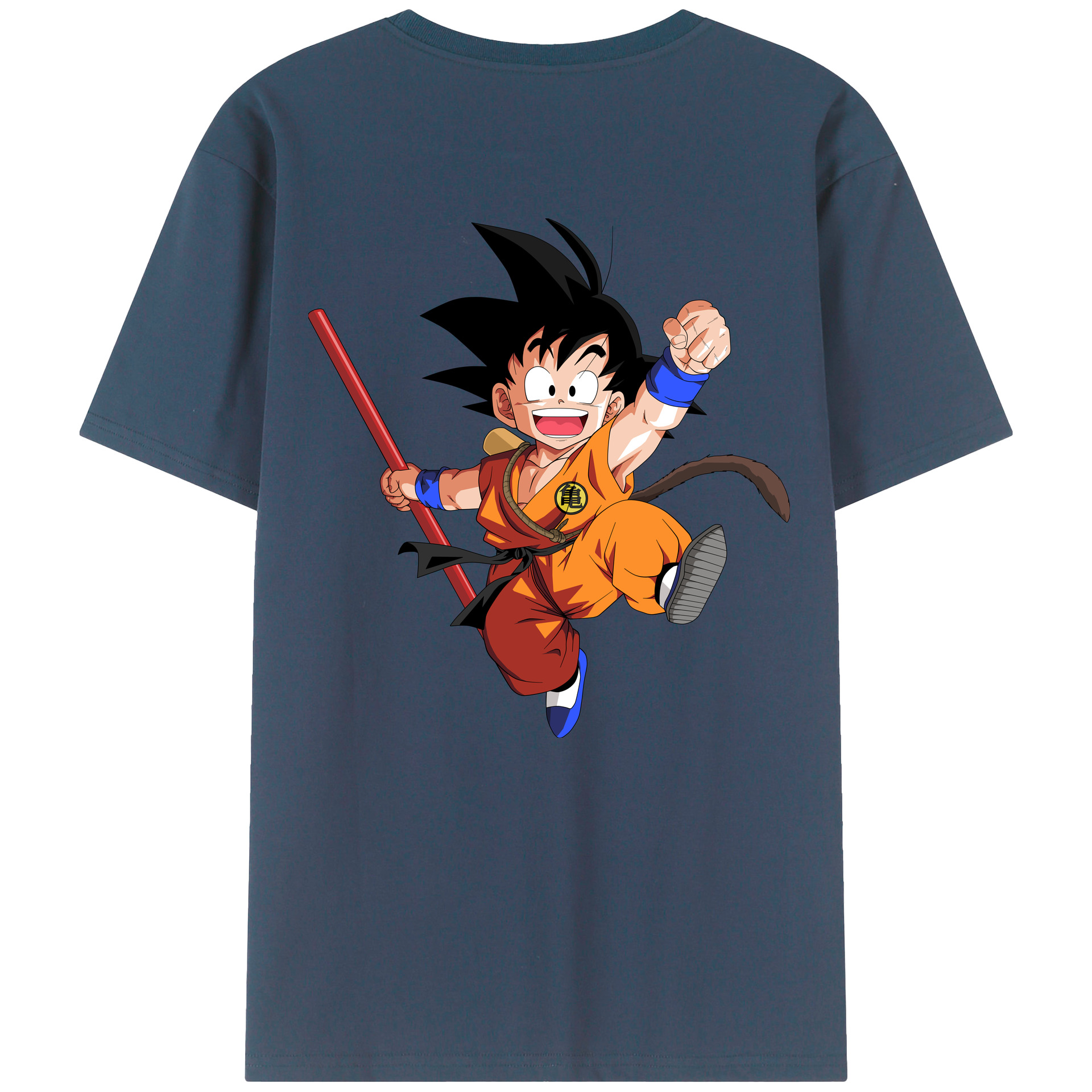 （画像用） ドラゴンボール 孫悟空（そん ごくう）Son Goku カカロット DRAGON BALL Kakarotto 綿100％半袖Tシャツ（背面プリント）