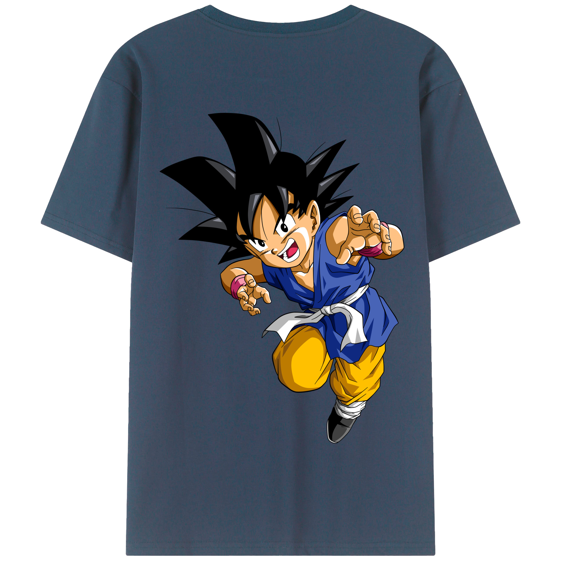 （画像用） ドラゴンボール 孫悟空（そん ごくう）Son Goku カカロット DRAGON BALL Kakarotto 綿100％半袖Tシャツ（背面プリント）