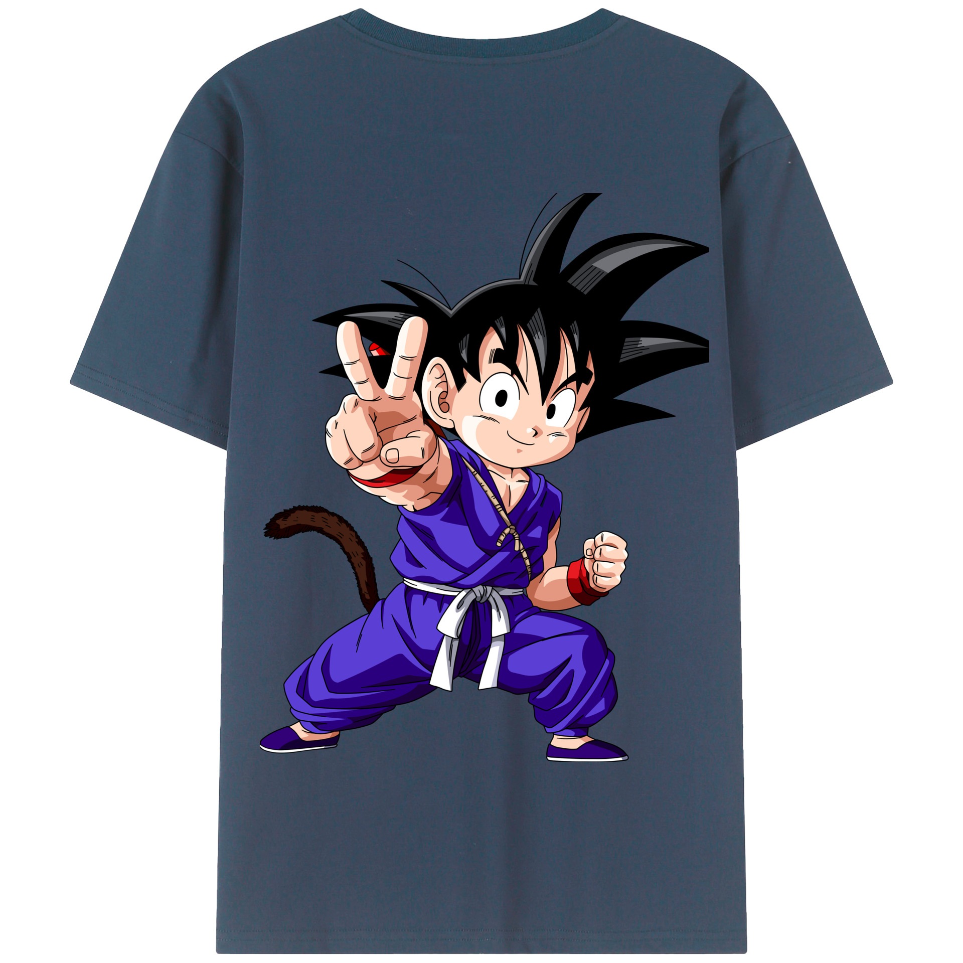（画像用） ドラゴンボール 孫悟空（そん ごくう）Son Goku カカロット DRAGON BALL Kakarotto 綿100％半袖Tシャツ（背面プリント）