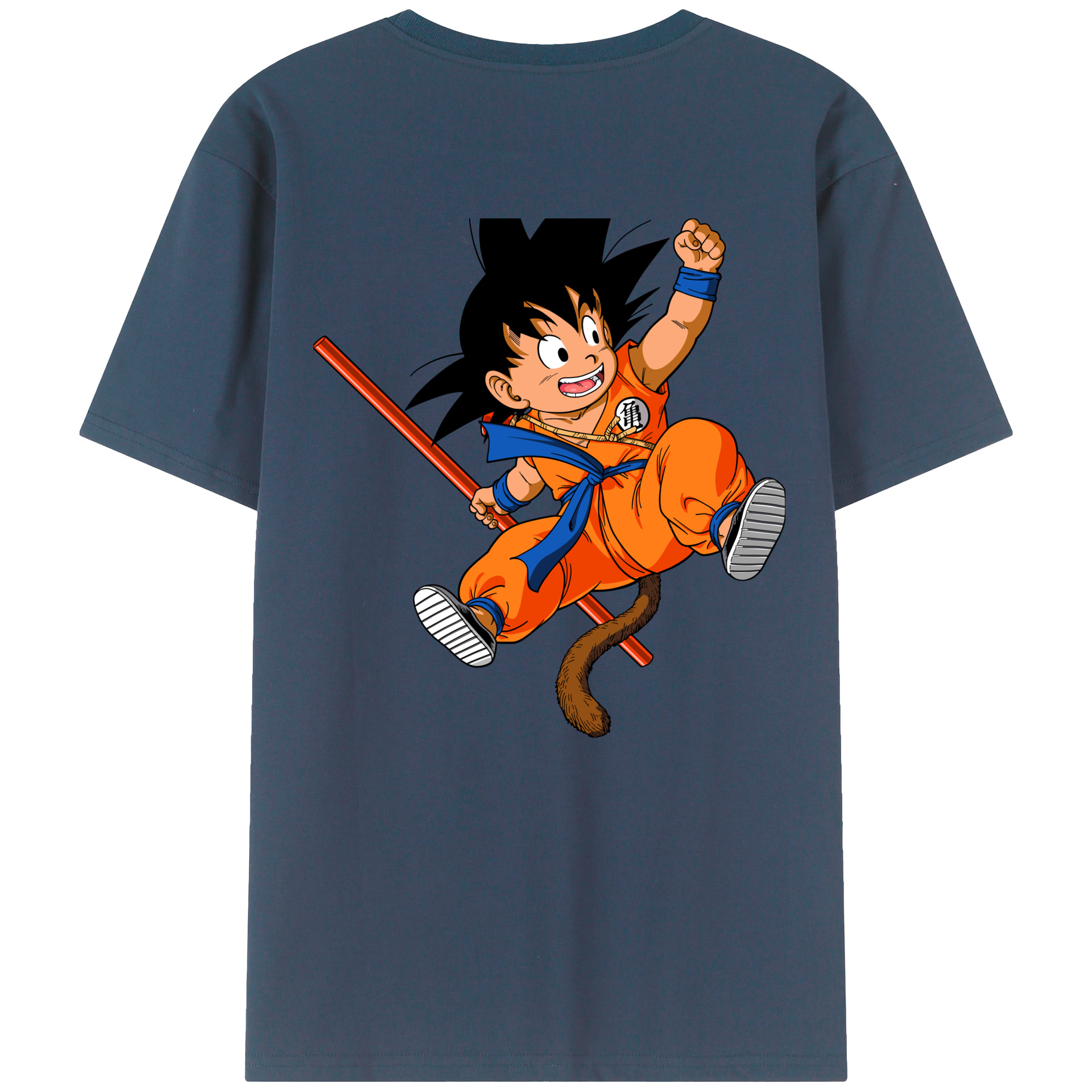 （画像用） ドラゴンボール 孫悟空（そん ごくう）Son Goku カカロット DRAGON BALL Kakarotto 綿100％半袖Tシャツ（背面プリント）