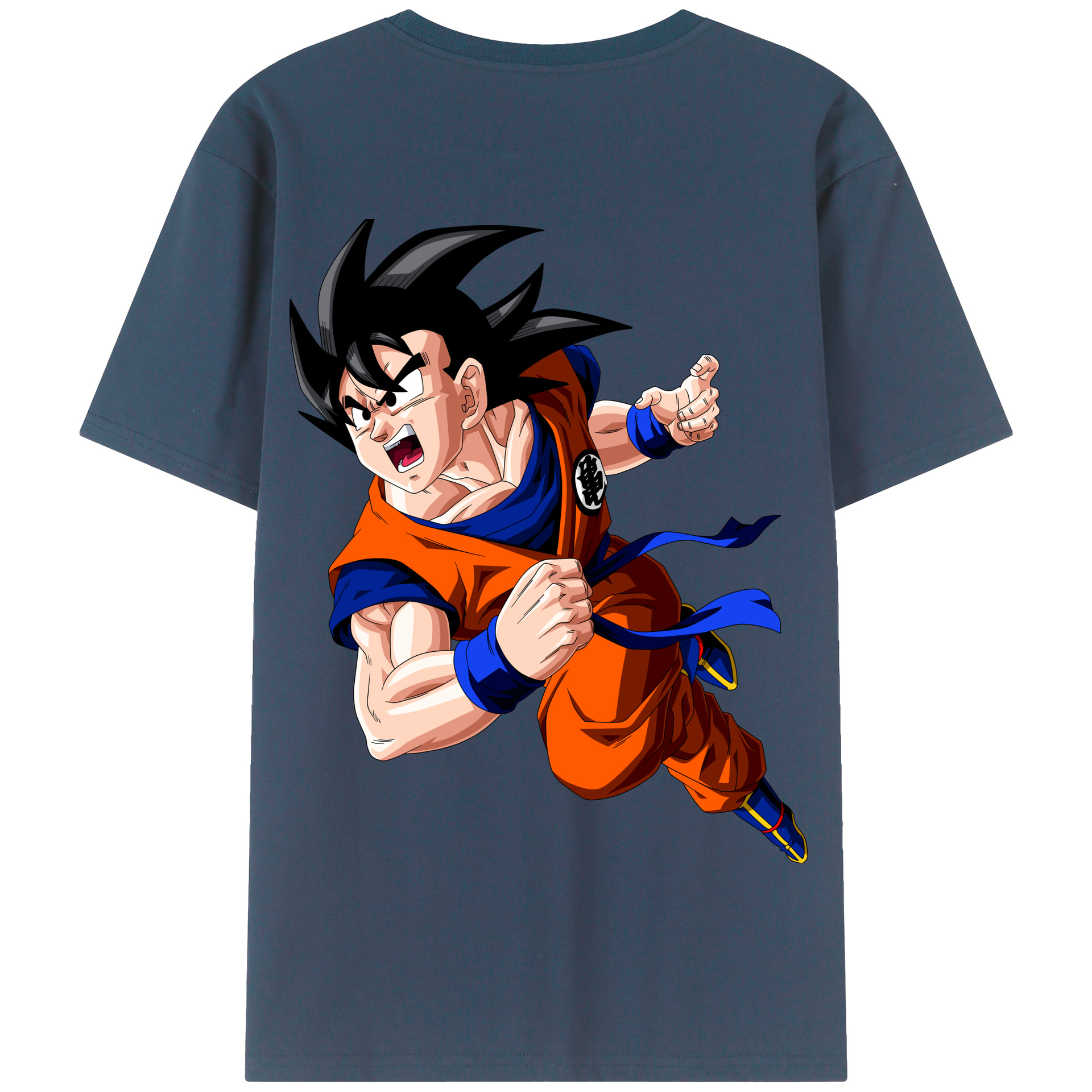 （画像用） ドラゴンボール 孫悟空（そん ごくう）Son Goku カカロット DRAGON BALL Kakarotto 綿100％半袖Tシャツ（背面プリント）