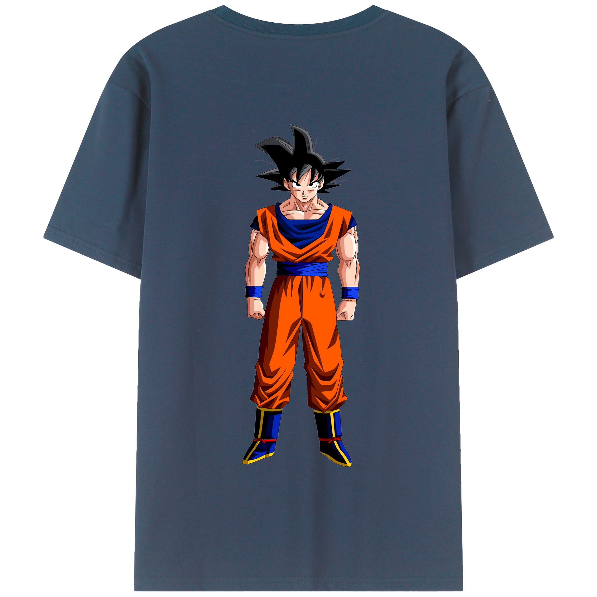 （画像用） ドラゴンボール 孫悟空（そん ごくう）Son Goku カカロット DRAGON BALL Kakarotto 綿100％半袖Tシャツ（背面プリント）