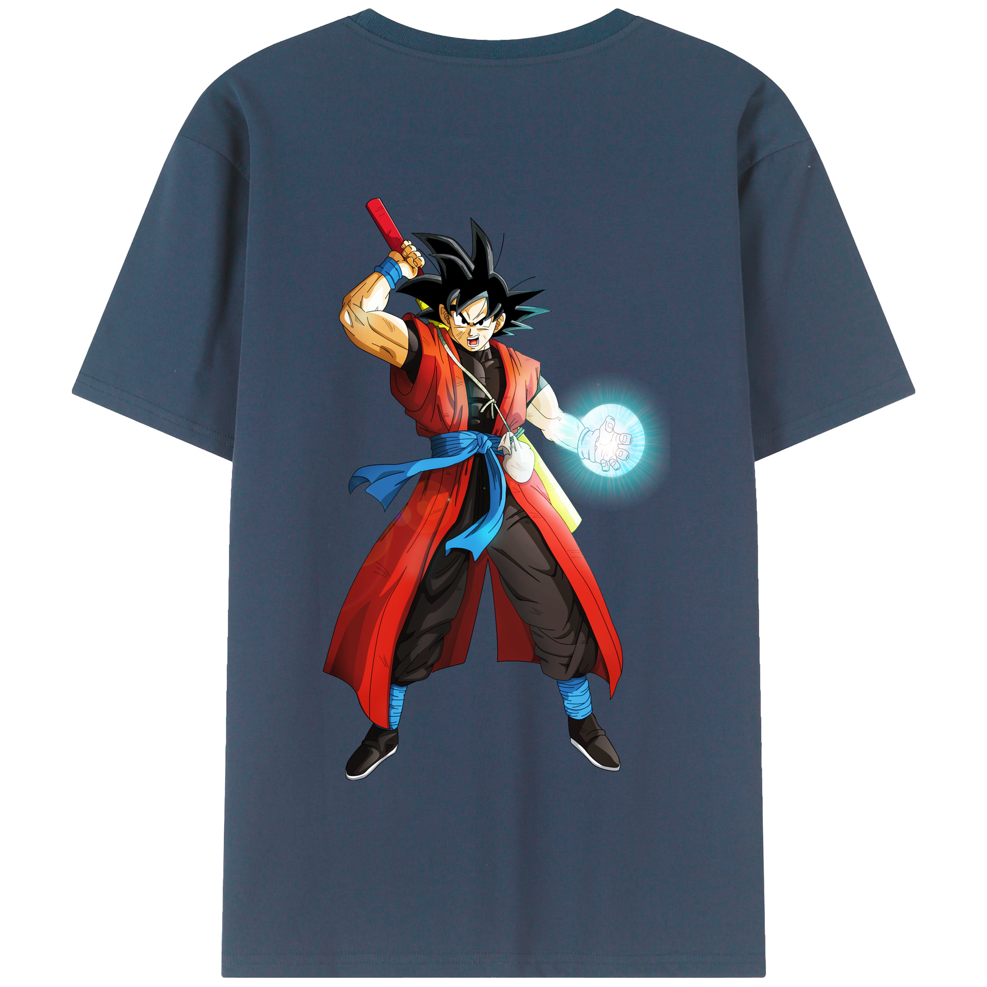 （画像用） ドラゴンボール 孫悟空（そん ごくう）Son Goku カカロット DRAGON BALL Kakarotto 綿100％半袖Tシャツ（背面プリント）