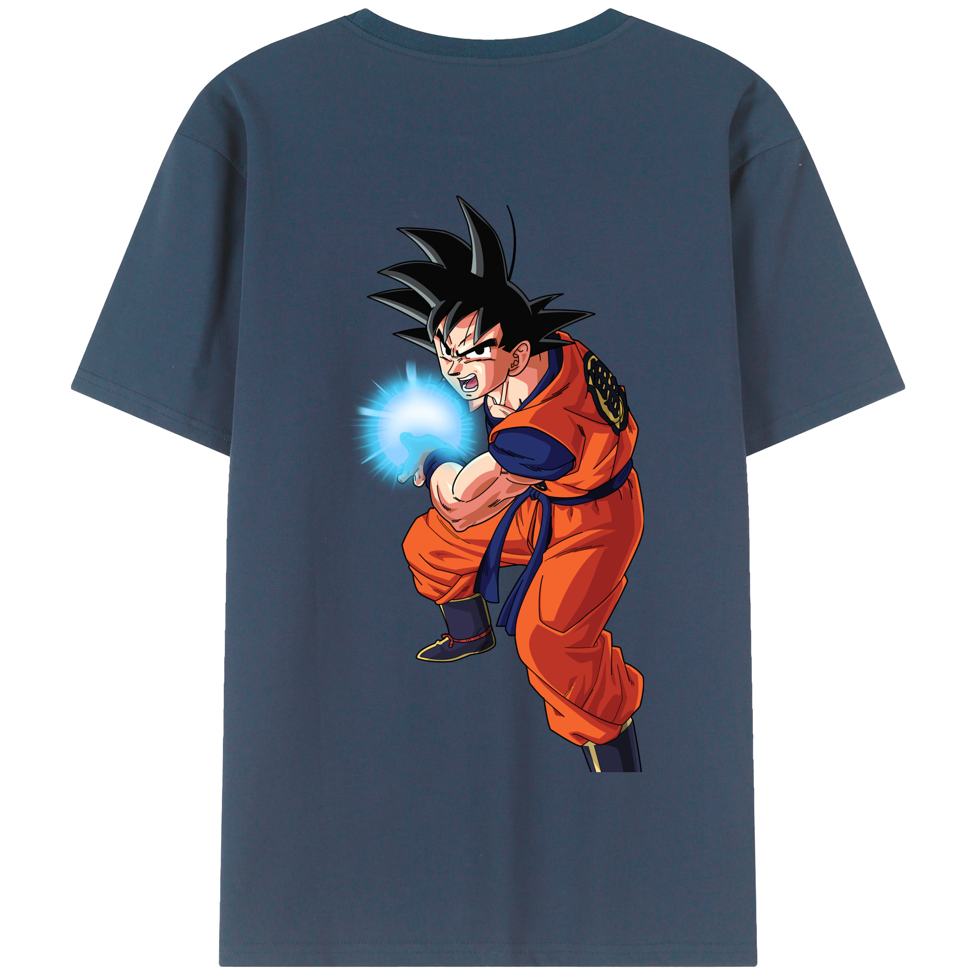 （画像用） ドラゴンボール 孫悟空（そん ごくう）Son Goku カカロット DRAGON BALL Kakarotto 綿100％半袖Tシャツ（背面プリント）