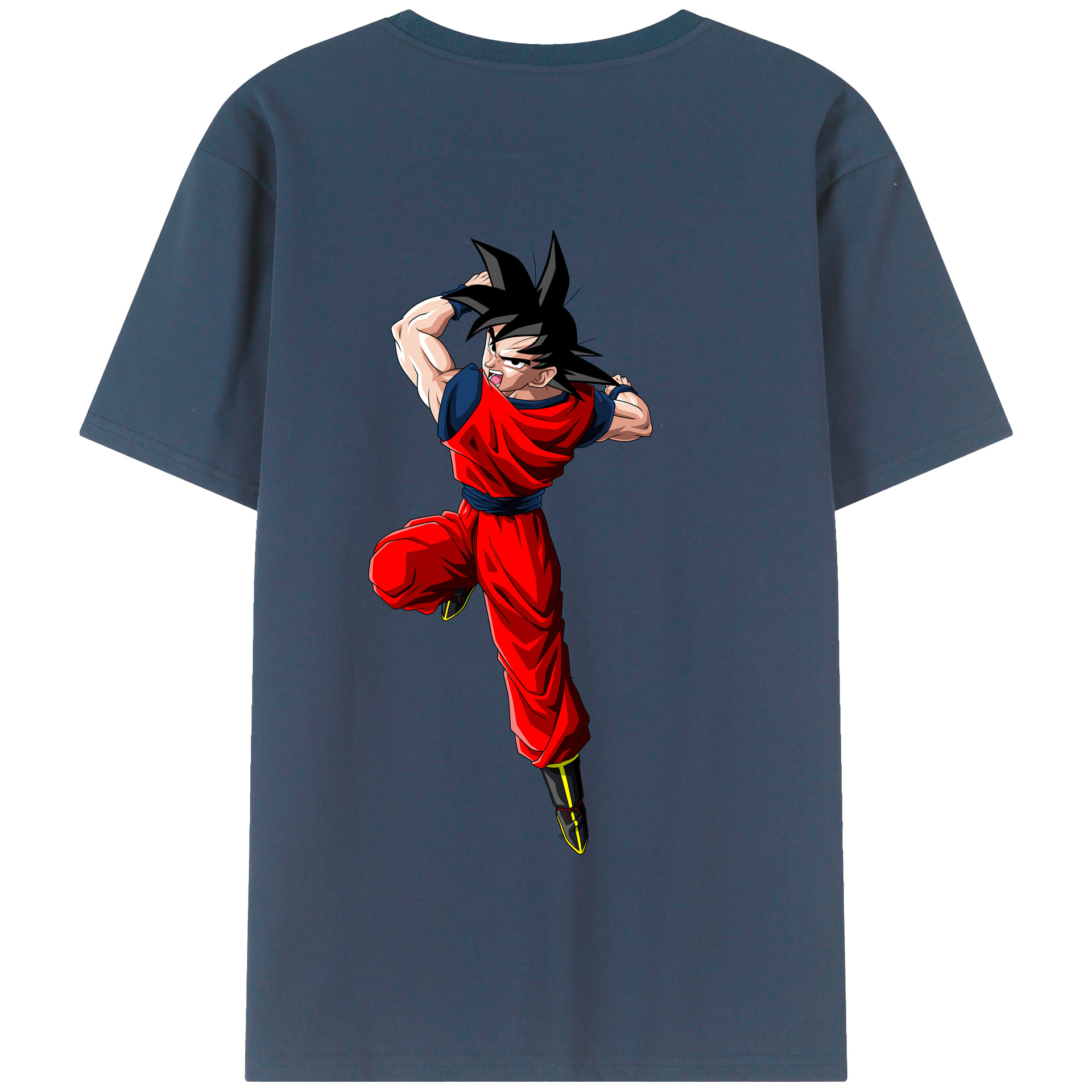 （画像用） ドラゴンボール 孫悟空（そん ごくう）Son Goku カカロット DRAGON BALL Kakarotto 綿100％半袖Tシャツ（背面プリント）