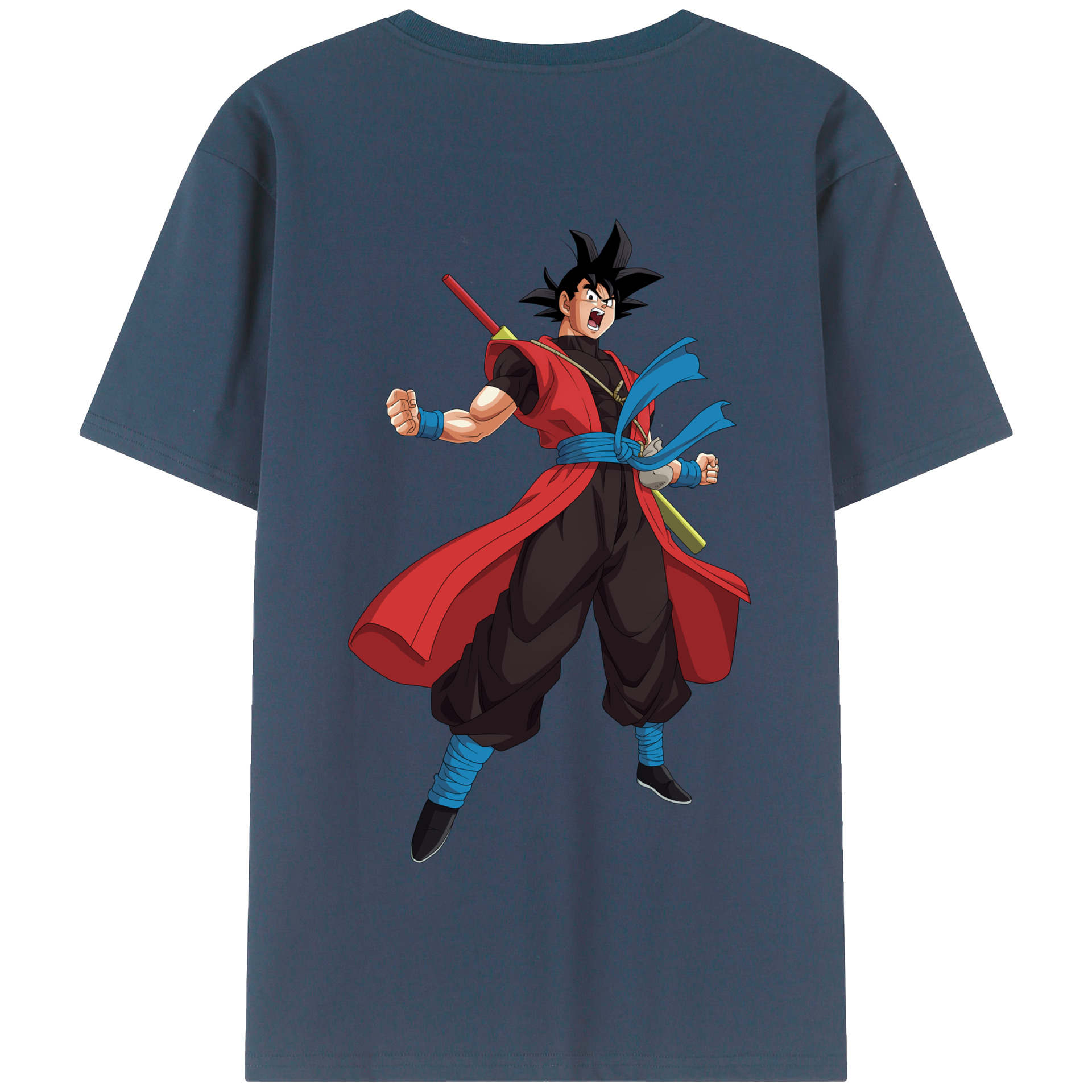 （画像用） ドラゴンボール 孫悟空（そん ごくう）Son Goku カカロット DRAGON BALL Kakarotto 綿100％半袖Tシャツ（背面プリント）