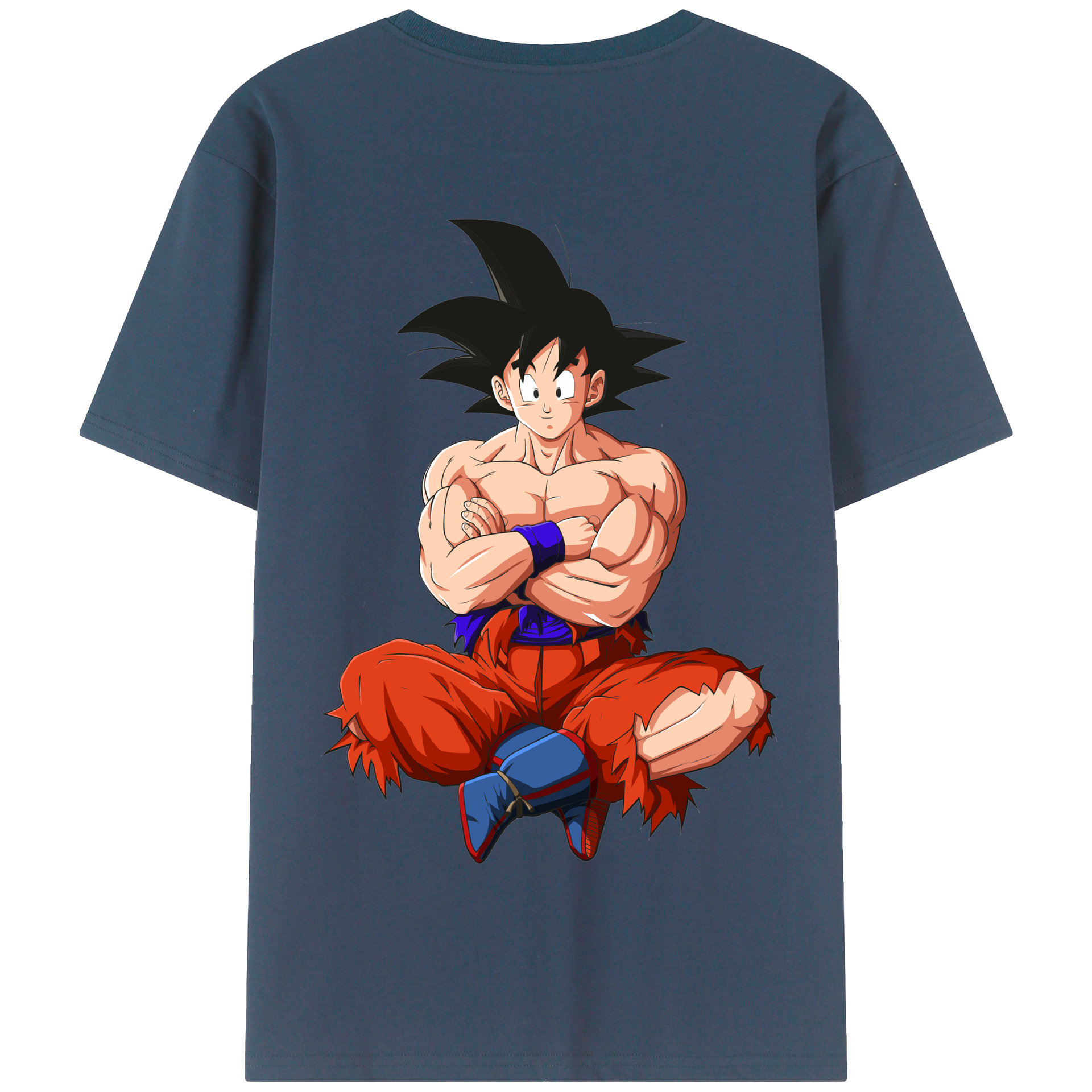 （画像用） ドラゴンボール 孫悟空（そん ごくう）Son Goku カカロット DRAGON BALL Kakarotto 綿100％半袖Tシャツ（背面プリント）