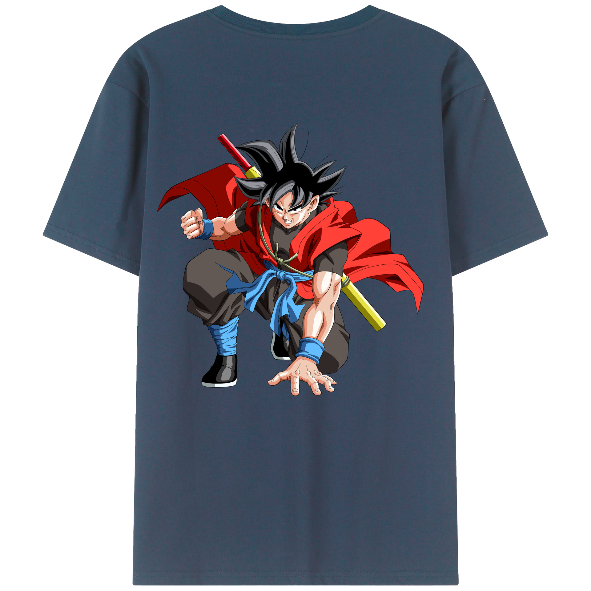 （画像用） ドラゴンボール 孫悟空（そん ごくう）Son Goku カカロット DRAGON BALL Kakarotto 綿100％半袖Tシャツ（背面プリント）