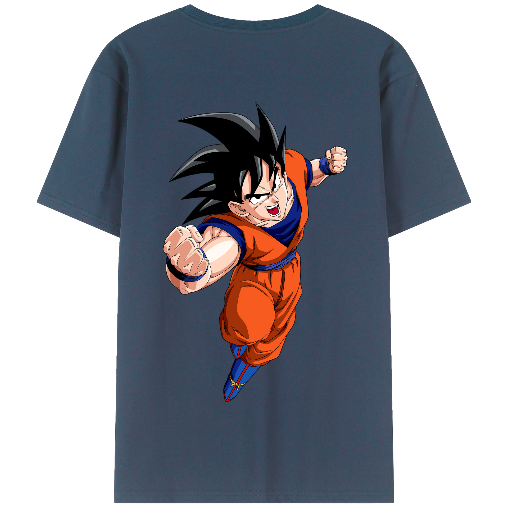 （画像用） ドラゴンボール 孫悟空（そん ごくう）Son Goku カカロット DRAGON BALL Kakarotto 綿100％半袖Tシャツ（背面プリント）