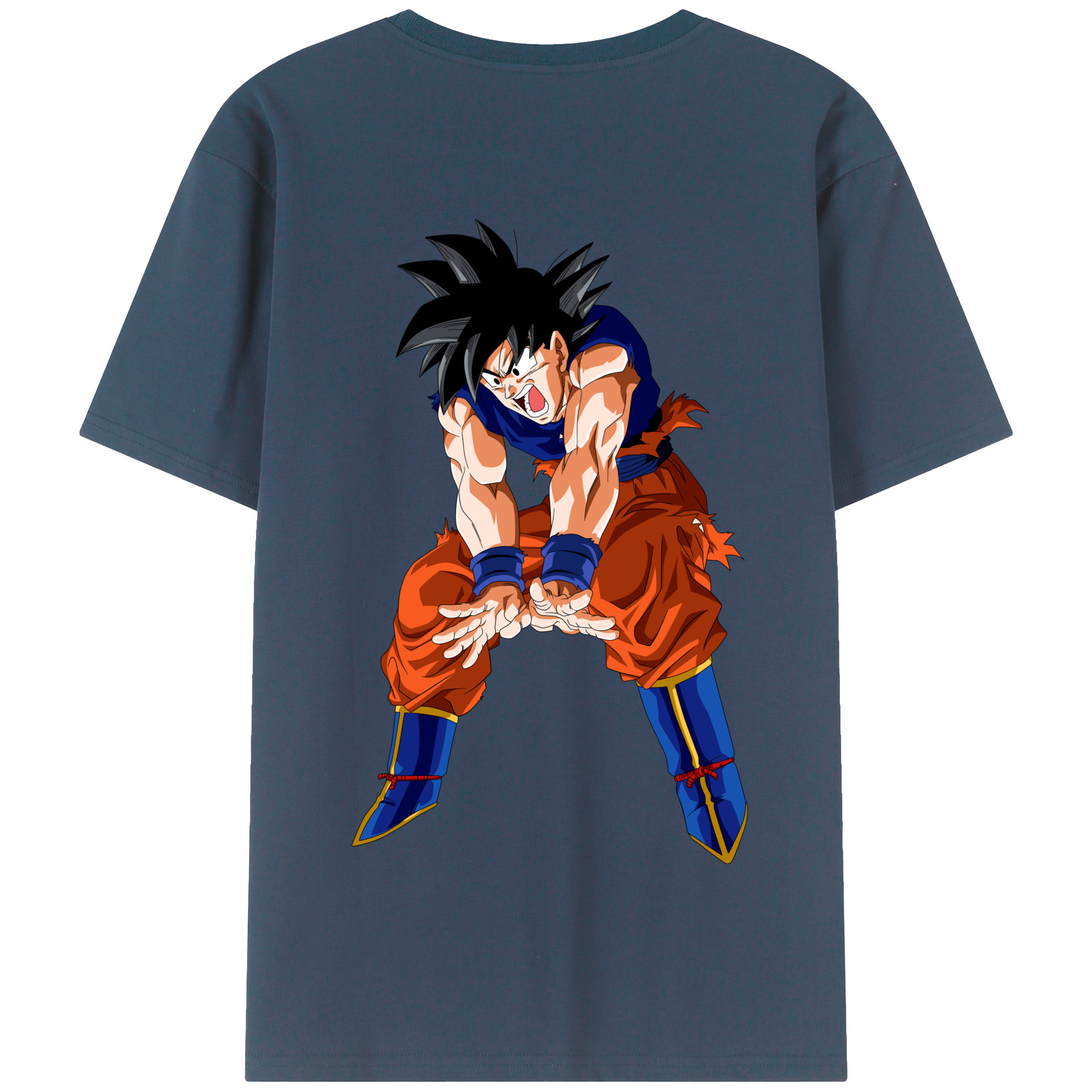 （画像用） ドラゴンボール 孫悟空（そん ごくう）Son Goku カカロット DRAGON BALL Kakarotto 綿100％半袖Tシャツ（背面プリント）