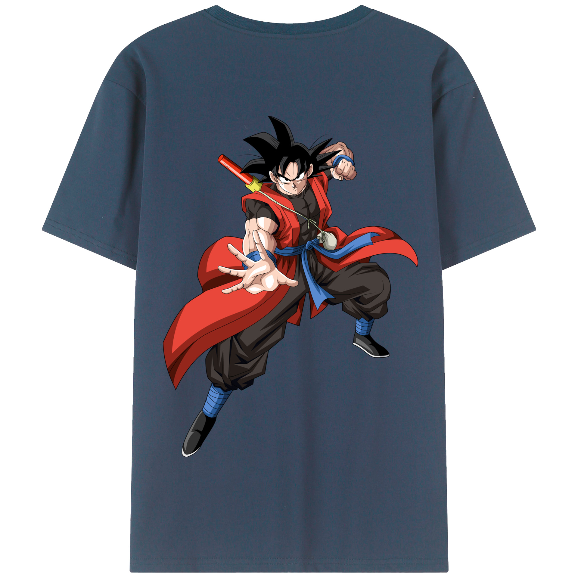 （画像用） ドラゴンボール 孫悟空（そん ごくう）Son Goku カカロット DRAGON BALL Kakarotto 綿100％半袖Tシャツ（背面プリント）