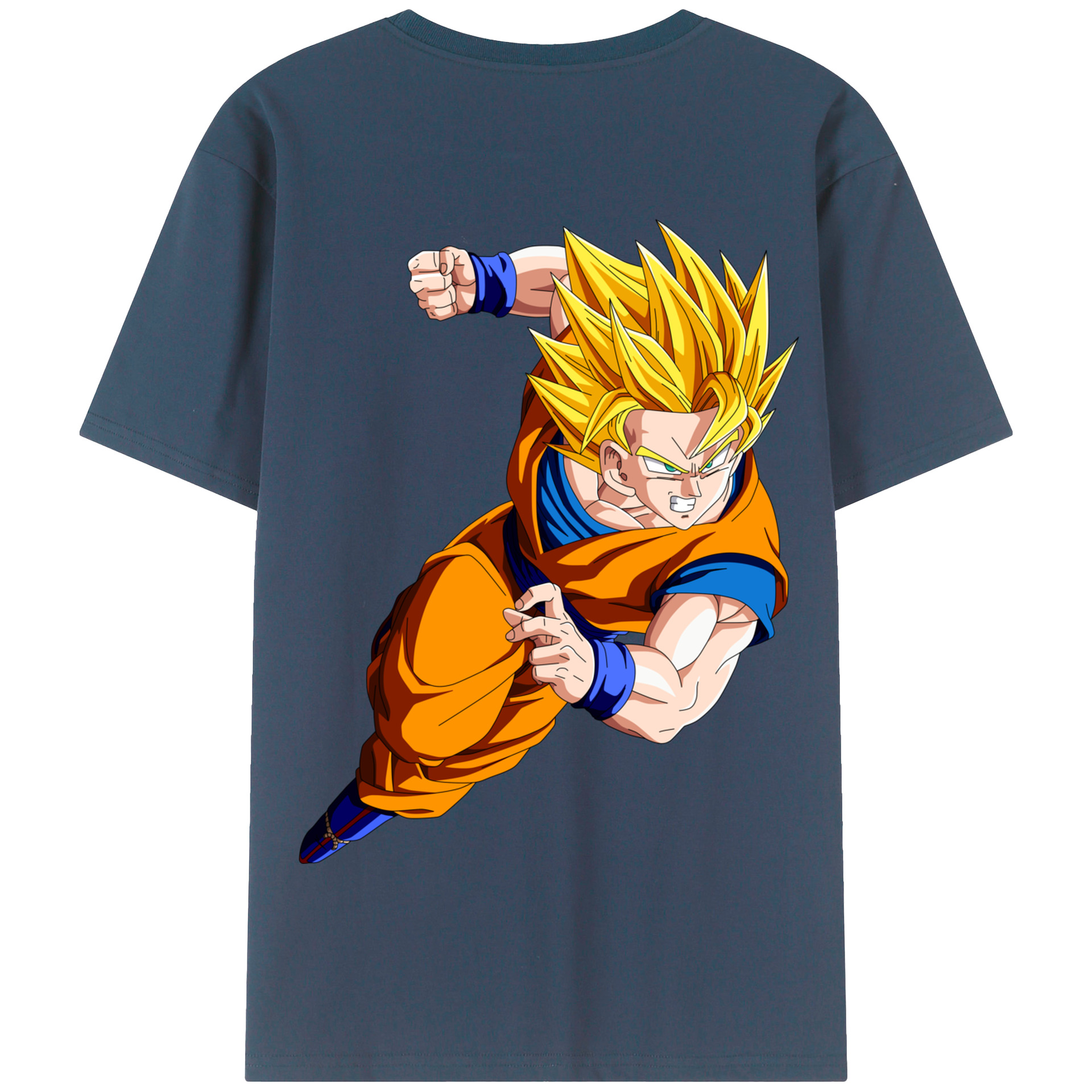 （画像用） ドラゴンボール 孫悟空（そん ごくう）Son Goku カカロット DRAGON BALL Kakarotto 綿100％半袖Tシャツ（背面プリント）