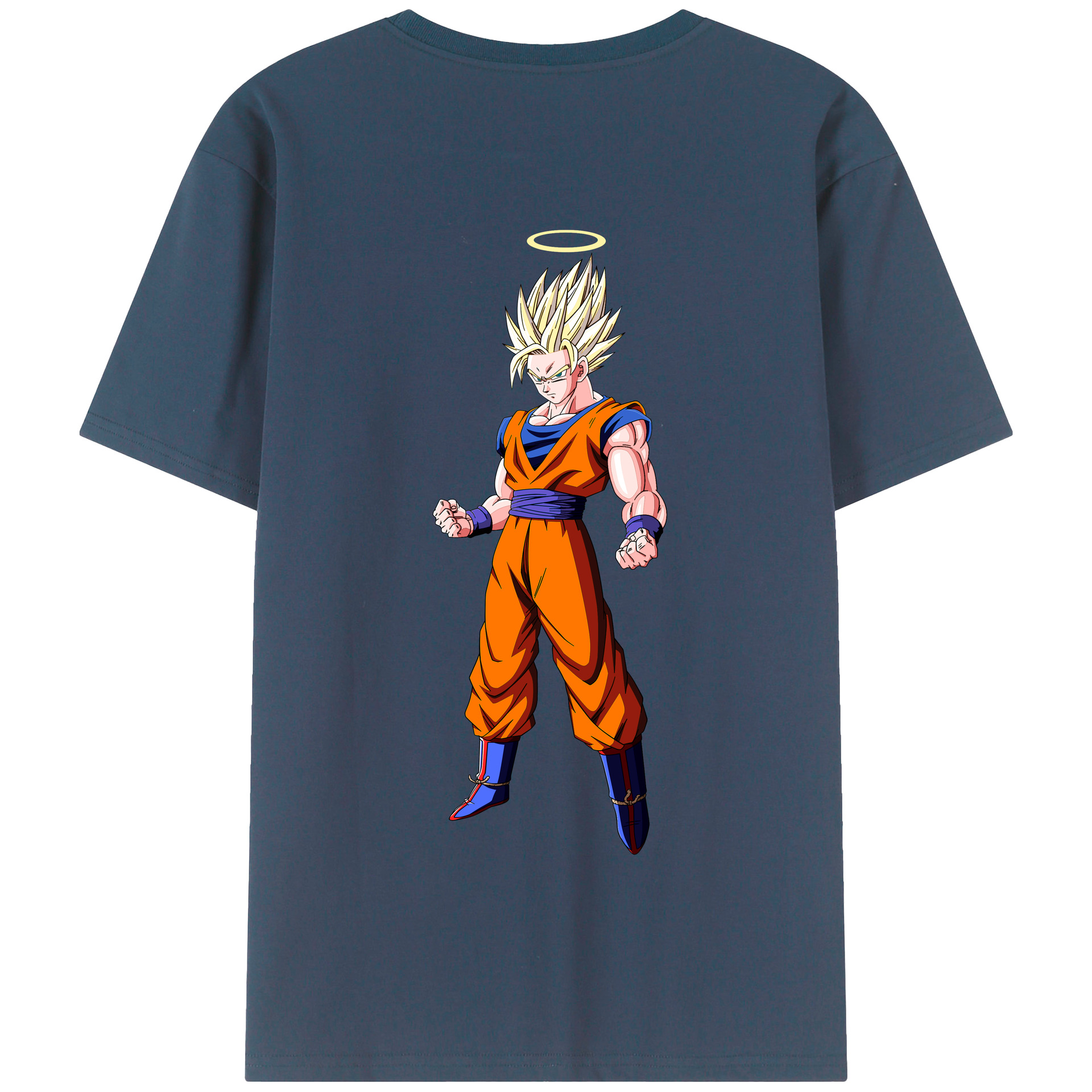 （画像用） ドラゴンボール 孫悟空（そん ごくう）Son Goku カカロット DRAGON BALL Kakarotto 綿100％半袖Tシャツ（背面プリント）