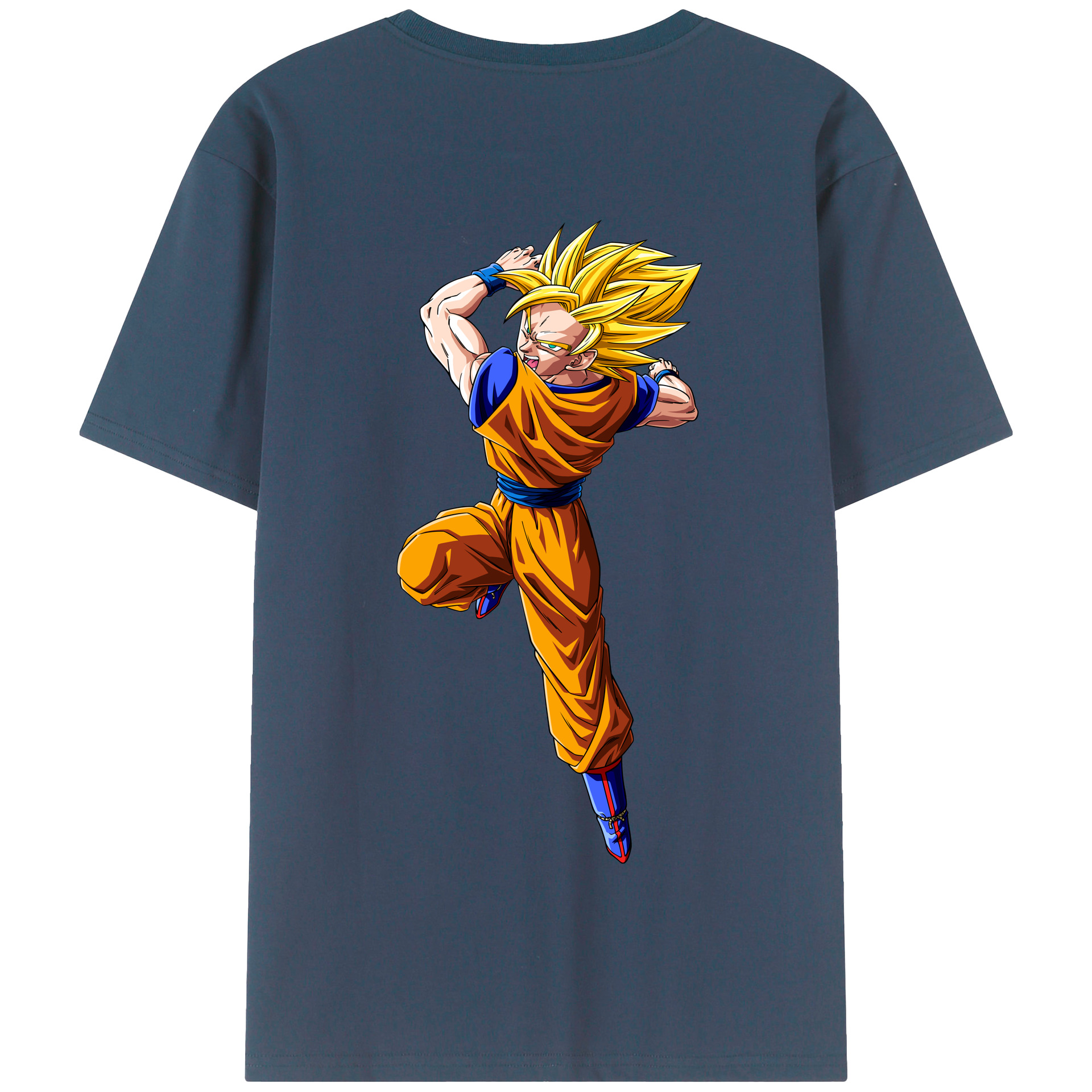 （画像用） ドラゴンボール 孫悟空（そん ごくう）Son Goku カカロット DRAGON BALL Kakarotto 綿100％半袖Tシャツ（背面プリント）