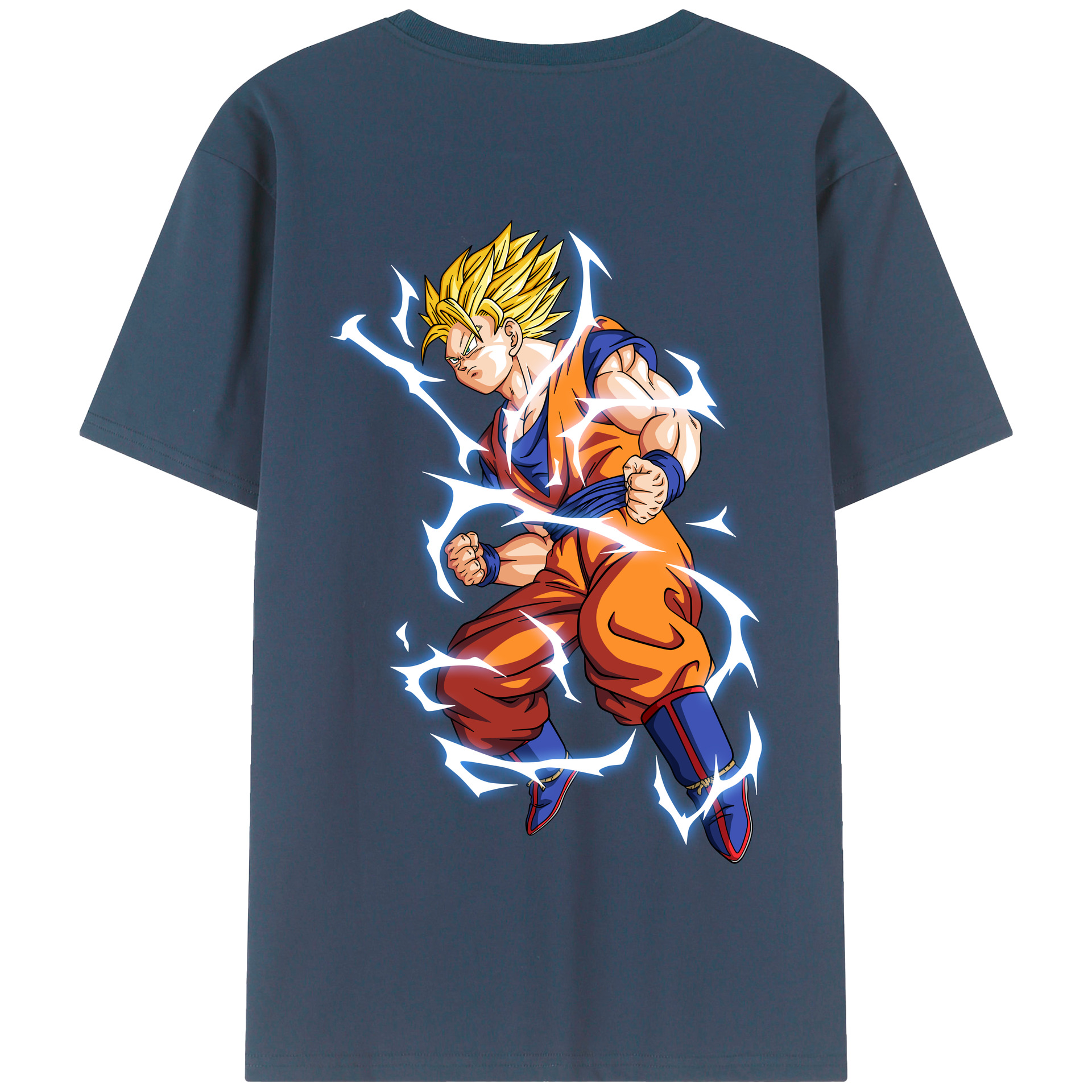 （画像用） ドラゴンボール 孫悟空（そん ごくう）Son Goku カカロット DRAGON BALL Kakarotto 綿100％半袖Tシャツ（背面プリント）