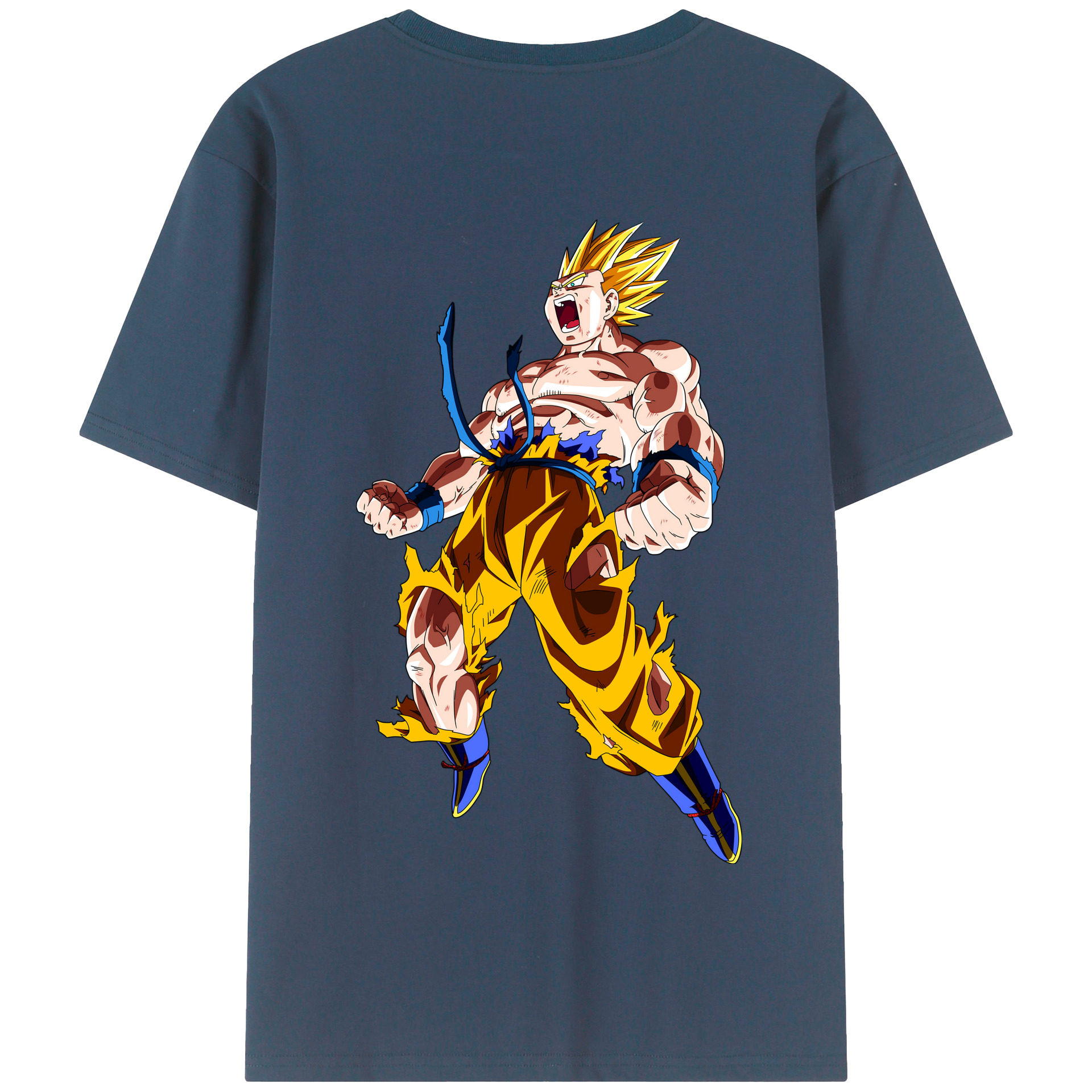 （画像用） ドラゴンボール 孫悟空（そん ごくう）Son Goku カカロット DRAGON BALL Kakarotto 綿100％半袖Tシャツ（背面プリント）