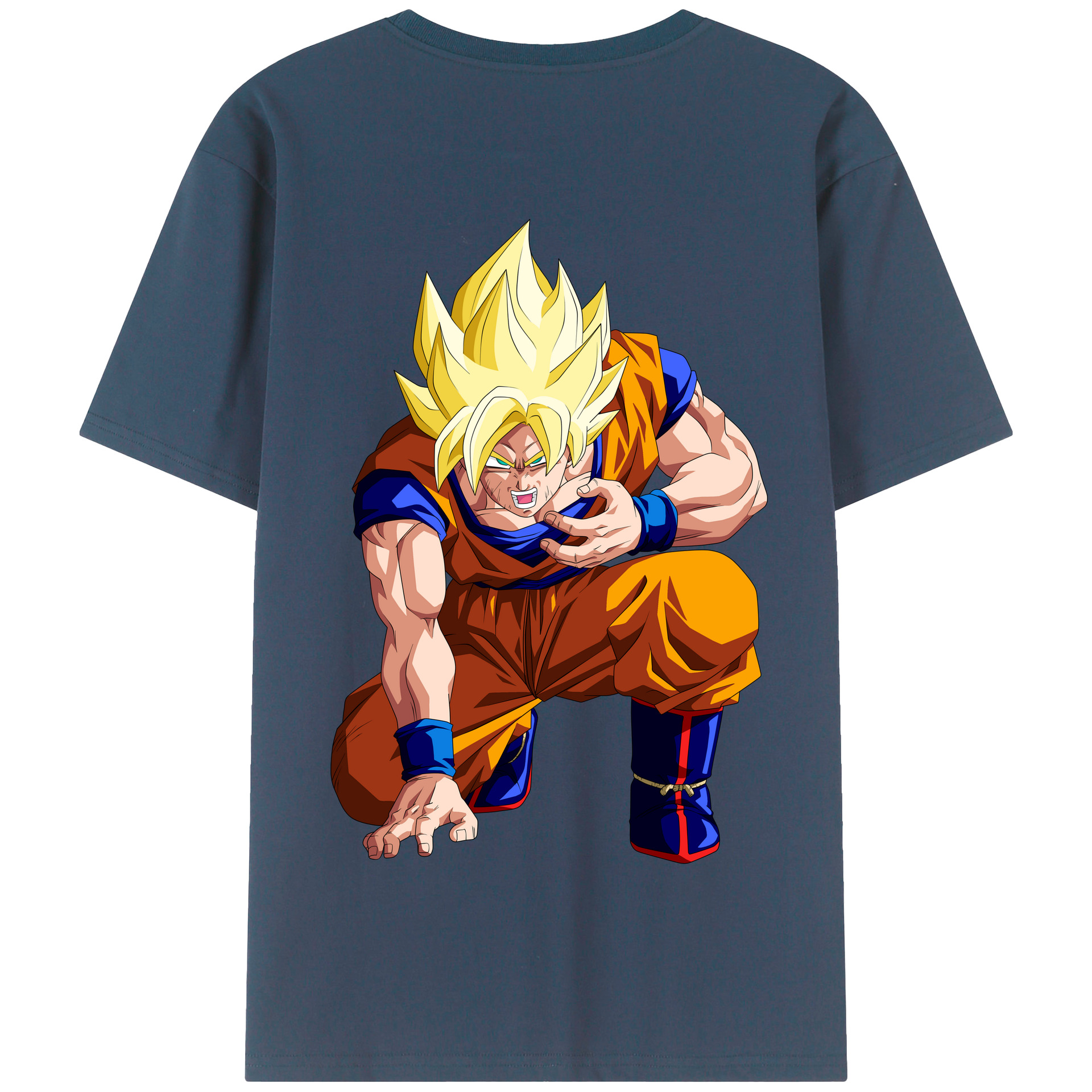 （画像用） ドラゴンボール 孫悟空（そん ごくう）Son Goku カカロット DRAGON BALL Kakarotto 綿100％半袖Tシャツ（背面プリント）