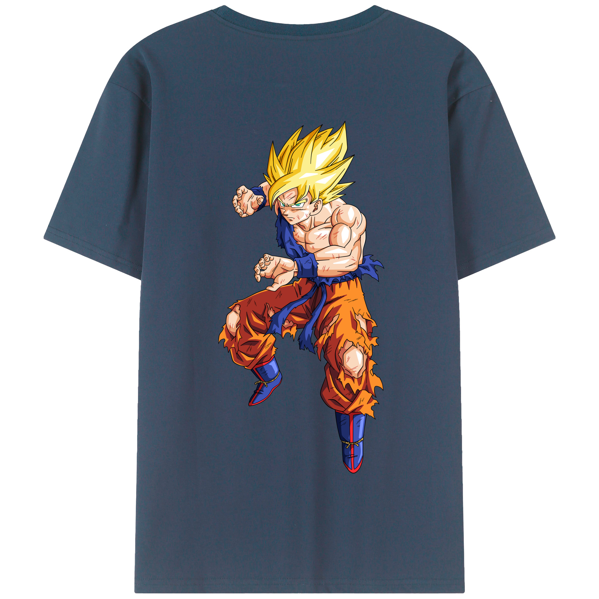 （画像用） ドラゴンボール 孫悟空（そん ごくう）Son Goku カカロット DRAGON BALL Kakarotto 綿100％半袖Tシャツ（背面プリント）