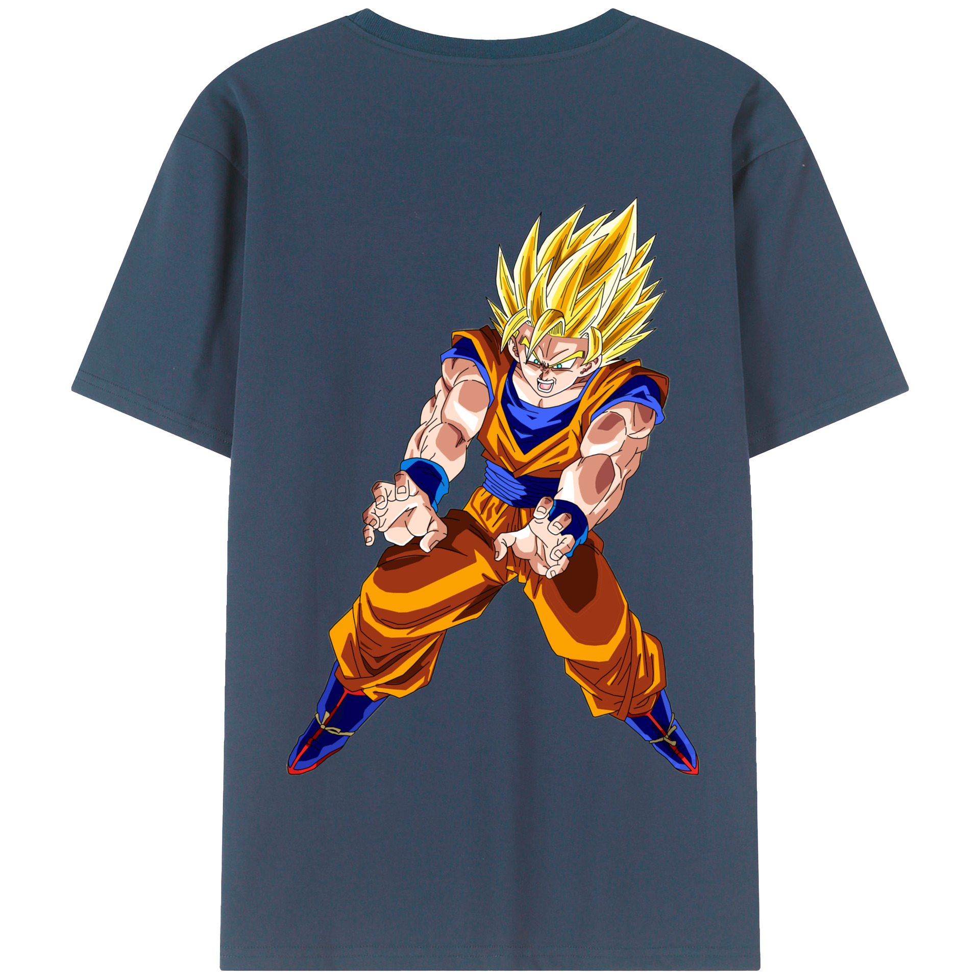 （画像用） ドラゴンボール 孫悟空（そん ごくう）Son Goku カカロット DRAGON BALL Kakarotto 綿100％半袖Tシャツ（背面プリント）