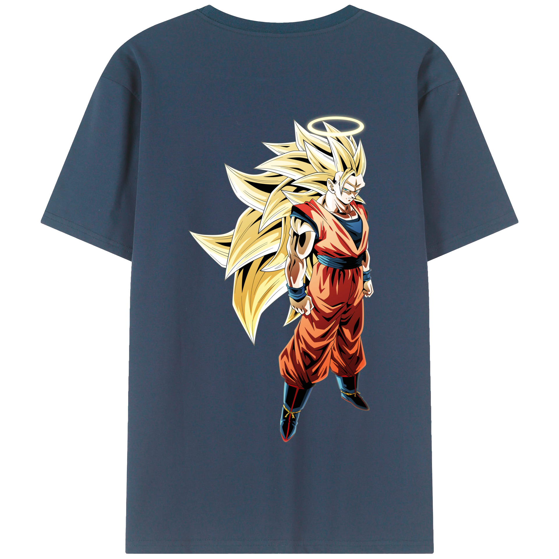 （画像用） ドラゴンボール 孫悟空（そん ごくう）Son Goku カカロット DRAGON BALL Kakarotto 綿100％半袖Tシャツ（背面プリント）