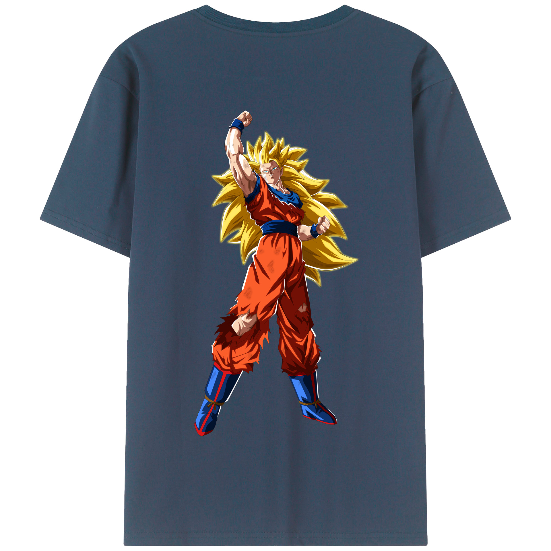 （画像用） ドラゴンボール 孫悟空（そん ごくう）Son Goku カカロット DRAGON BALL Kakarotto 綿100％半袖Tシャツ（背面プリント）