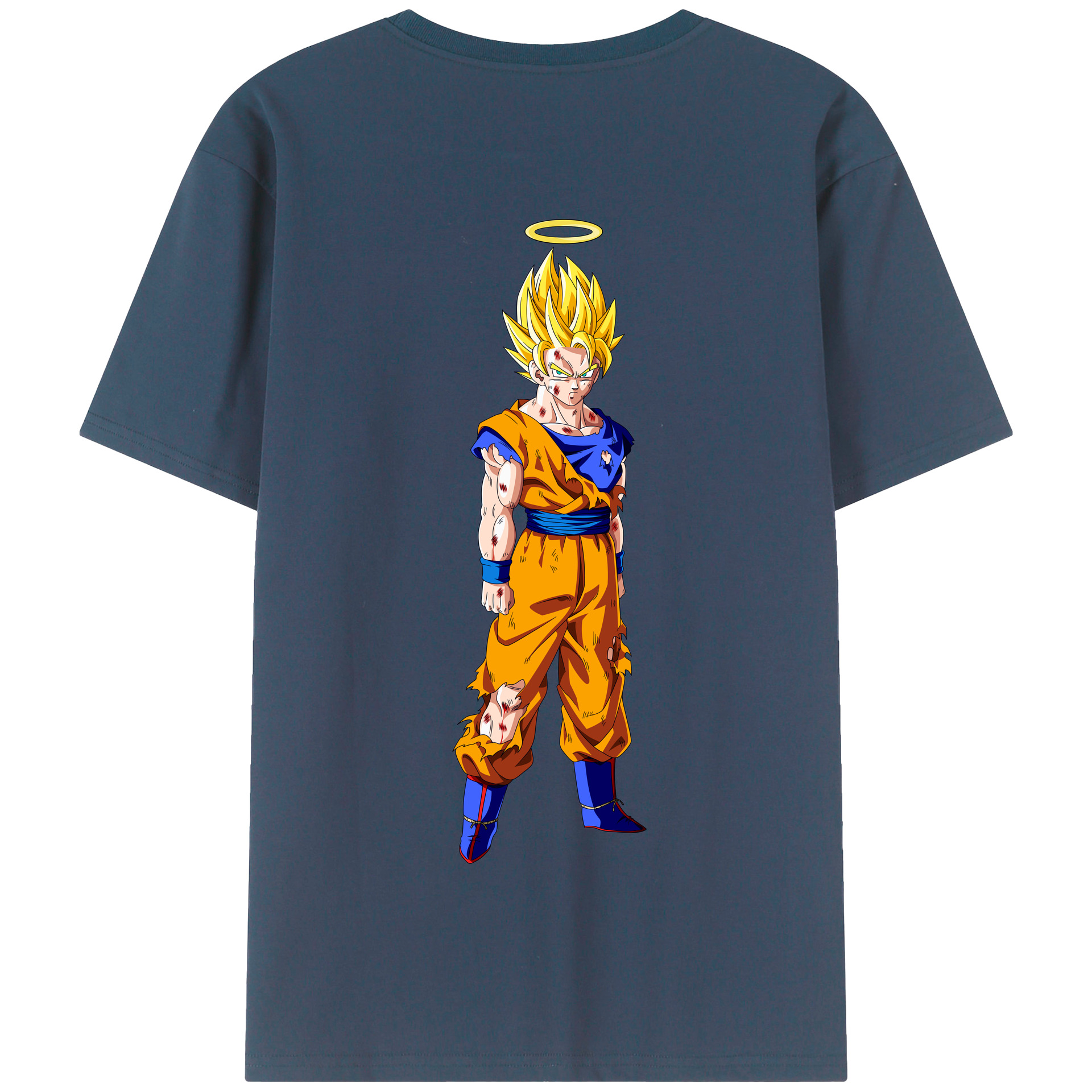（画像用） ドラゴンボール 孫悟空（そん ごくう）Son Goku カカロット DRAGON BALL Kakarotto 綿100％半袖Tシャツ（背面プリント）