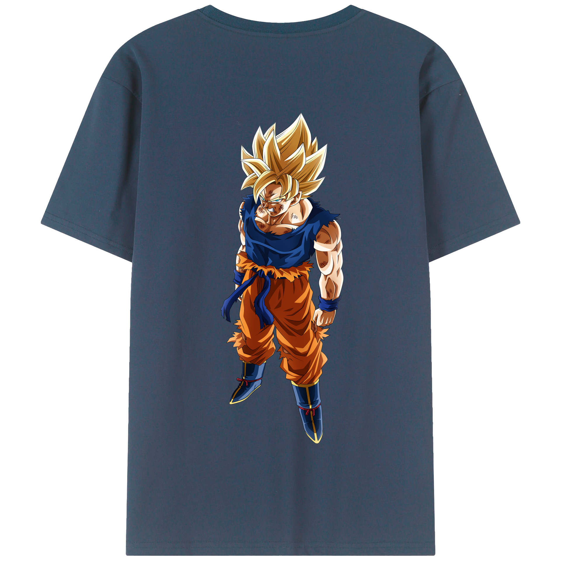 （画像用） ドラゴンボール 孫悟空（そん ごくう）Son Goku カカロット DRAGON BALL Kakarotto 綿100％半袖Tシャツ（背面プリント）