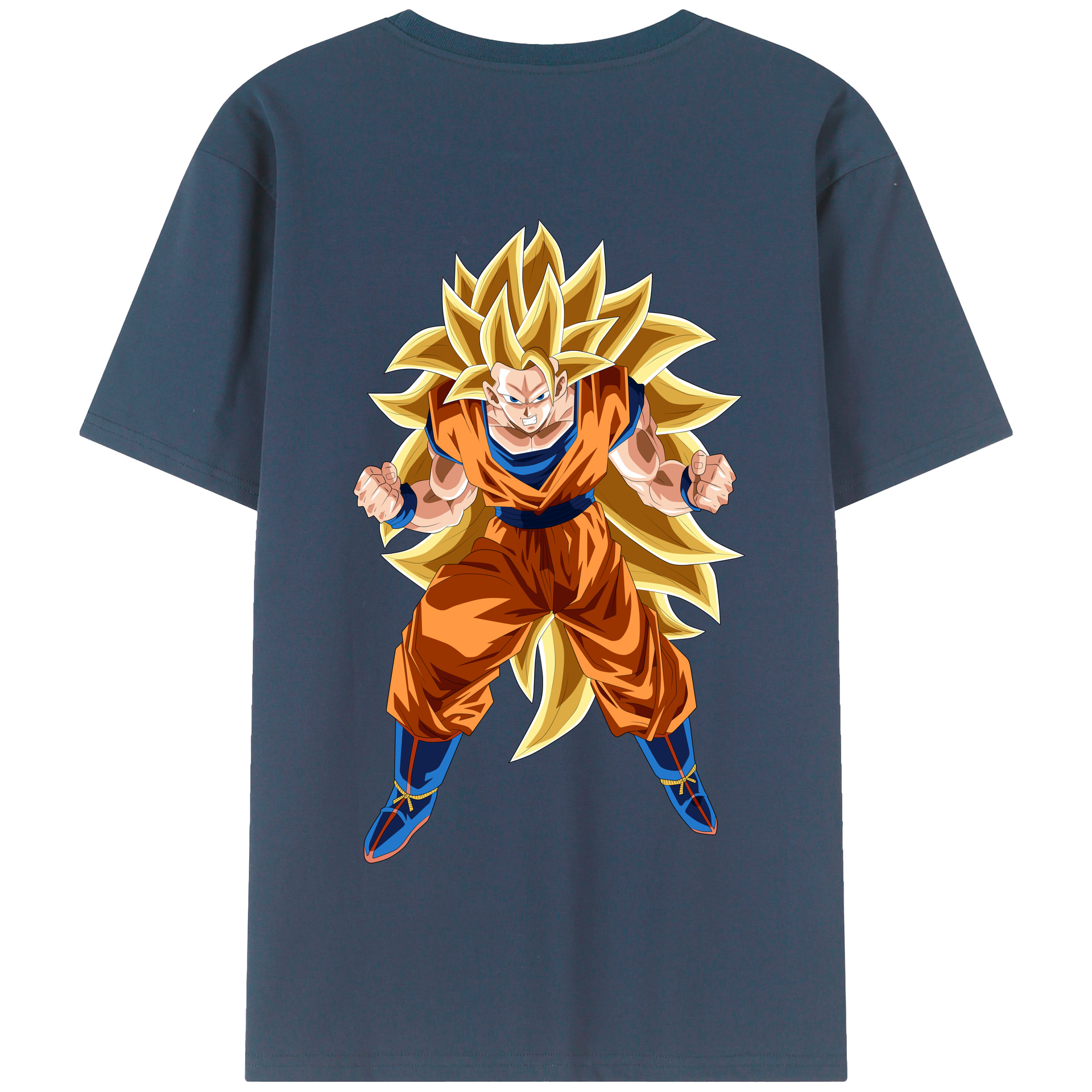 （画像用） ドラゴンボール 孫悟空（そん ごくう）Son Goku カカロット DRAGON BALL Kakarotto 綿100％半袖Tシャツ（背面プリント）