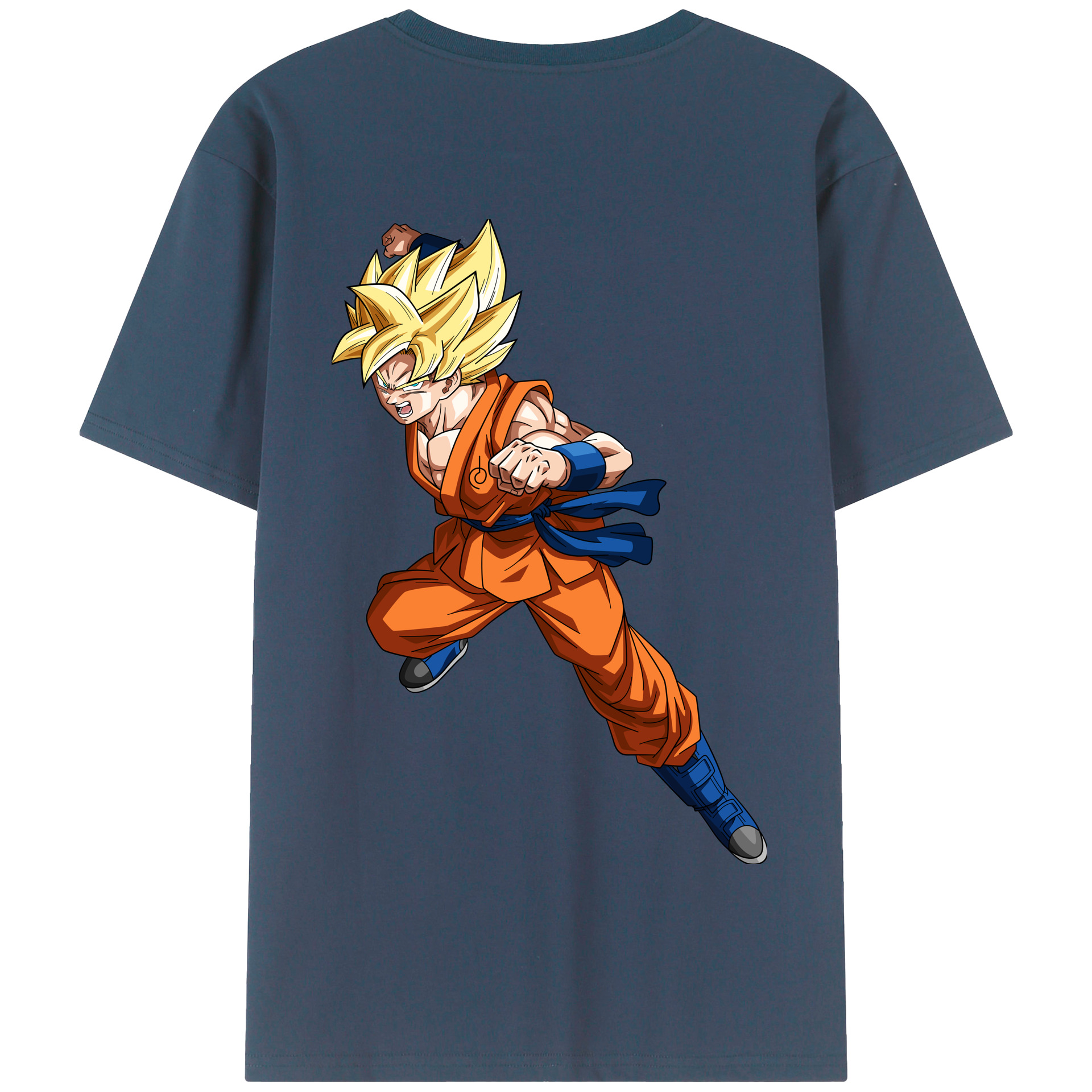 （画像用） ドラゴンボール 孫悟空（そん ごくう）Son Goku カカロット DRAGON BALL Kakarotto 綿100％半袖Tシャツ（背面プリント）