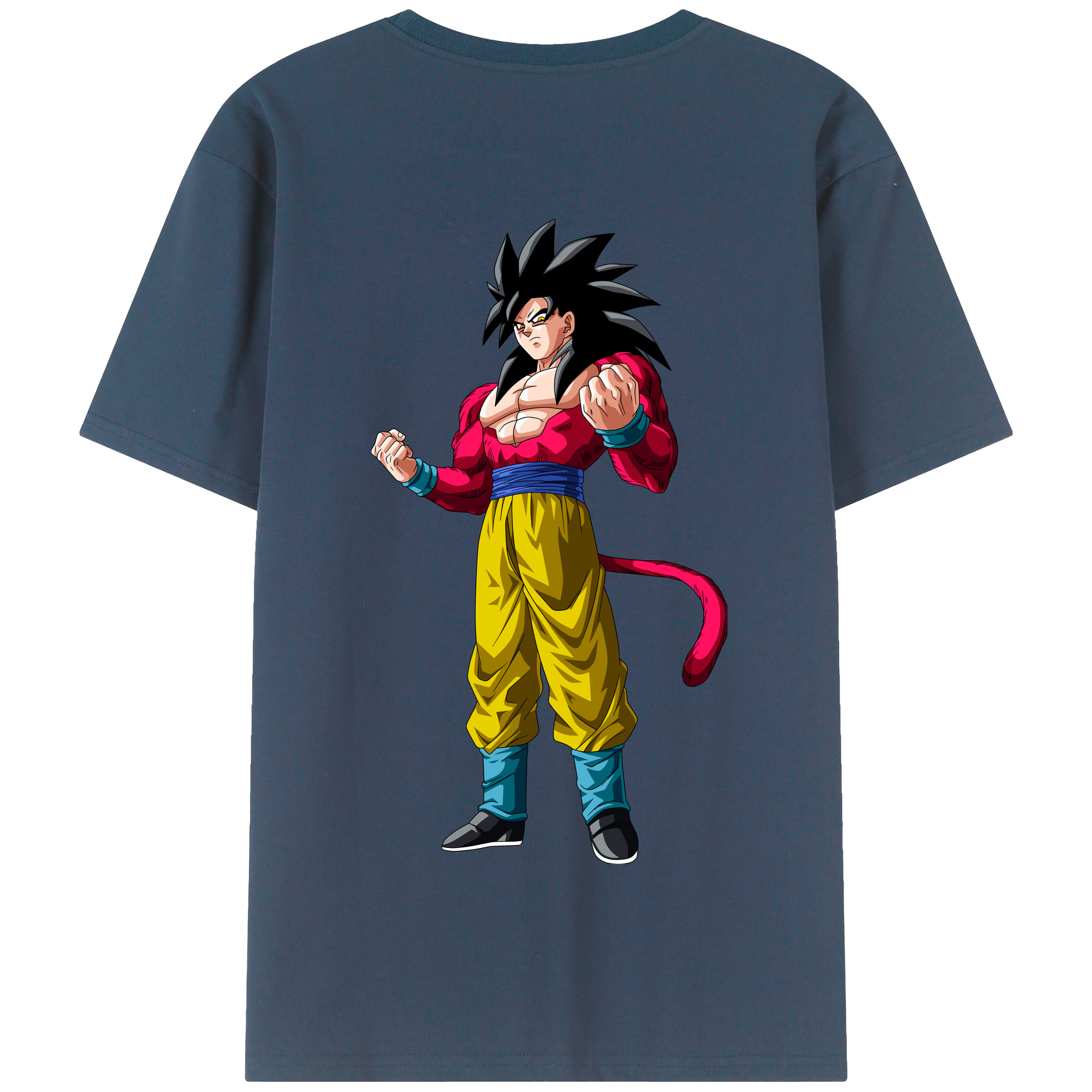 （画像用） ドラゴンボール 孫悟空（そん ごくう）Son Goku カカロット DRAGON BALL Kakarotto 綿100％半袖Tシャツ（背面プリント）