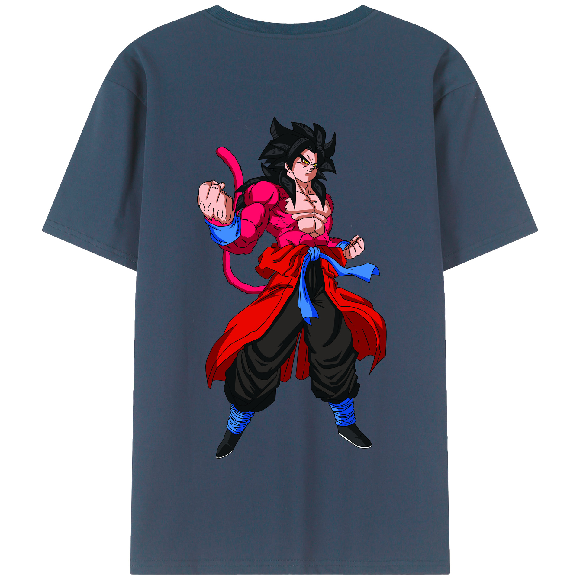 （画像用） ドラゴンボール 孫悟空（そん ごくう）Son Goku カカロット DRAGON BALL Kakarotto 綿100％半袖Tシャツ（背面プリント）