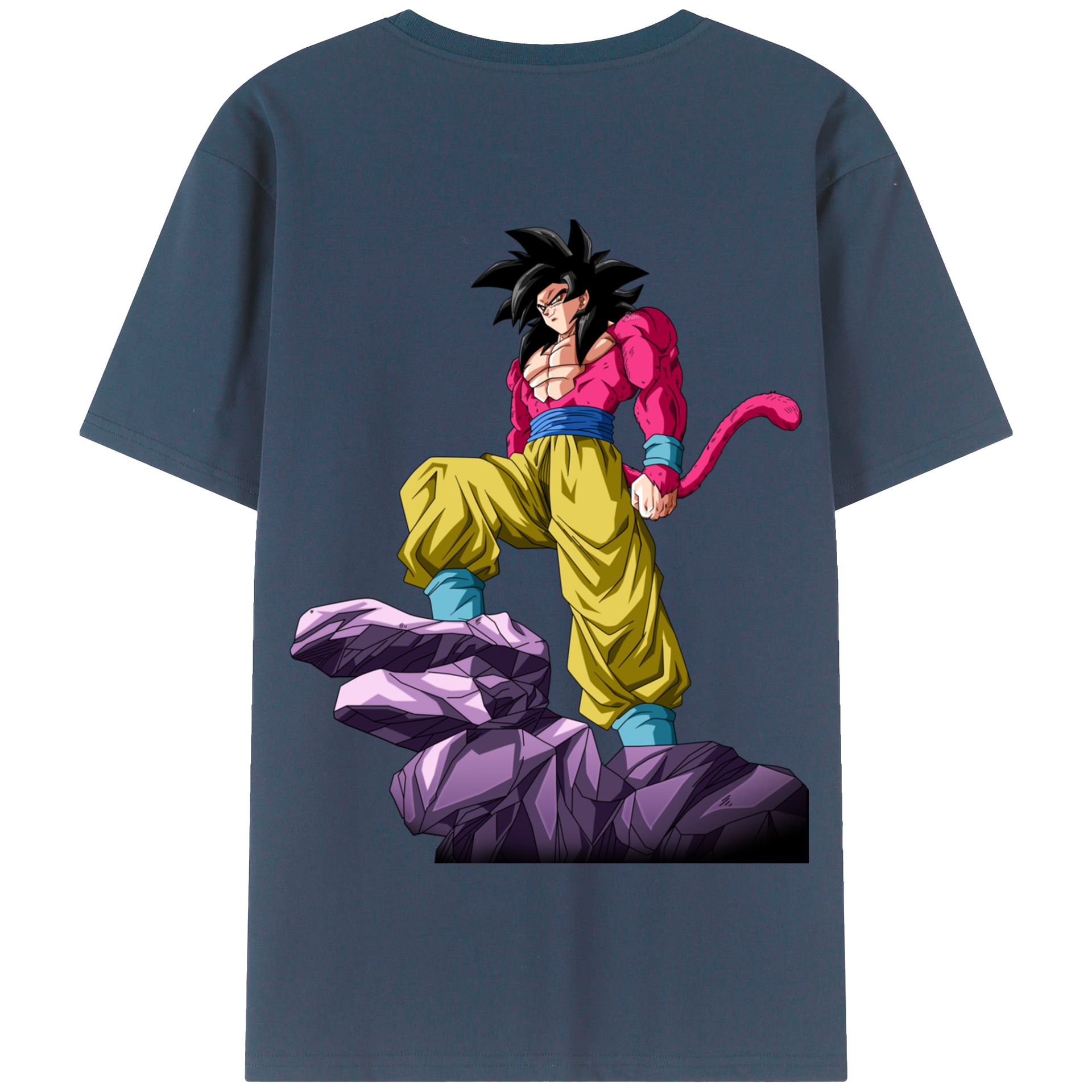 （画像用） ドラゴンボール 孫悟空（そん ごくう）Son Goku カカロット DRAGON BALL Kakarotto 綿100％半袖Tシャツ（背面プリント）