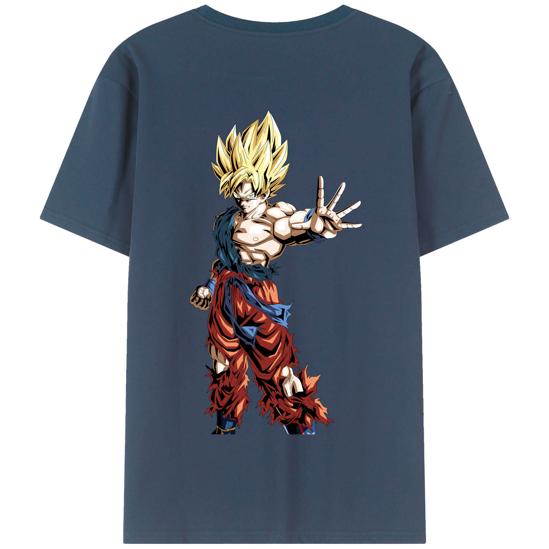（画像用） ドラゴンボール 孫悟空（そん ごくう）Son Goku カカロット DRAGON BALL Kakarotto 綿100％半袖Tシャツ（背面プリント）