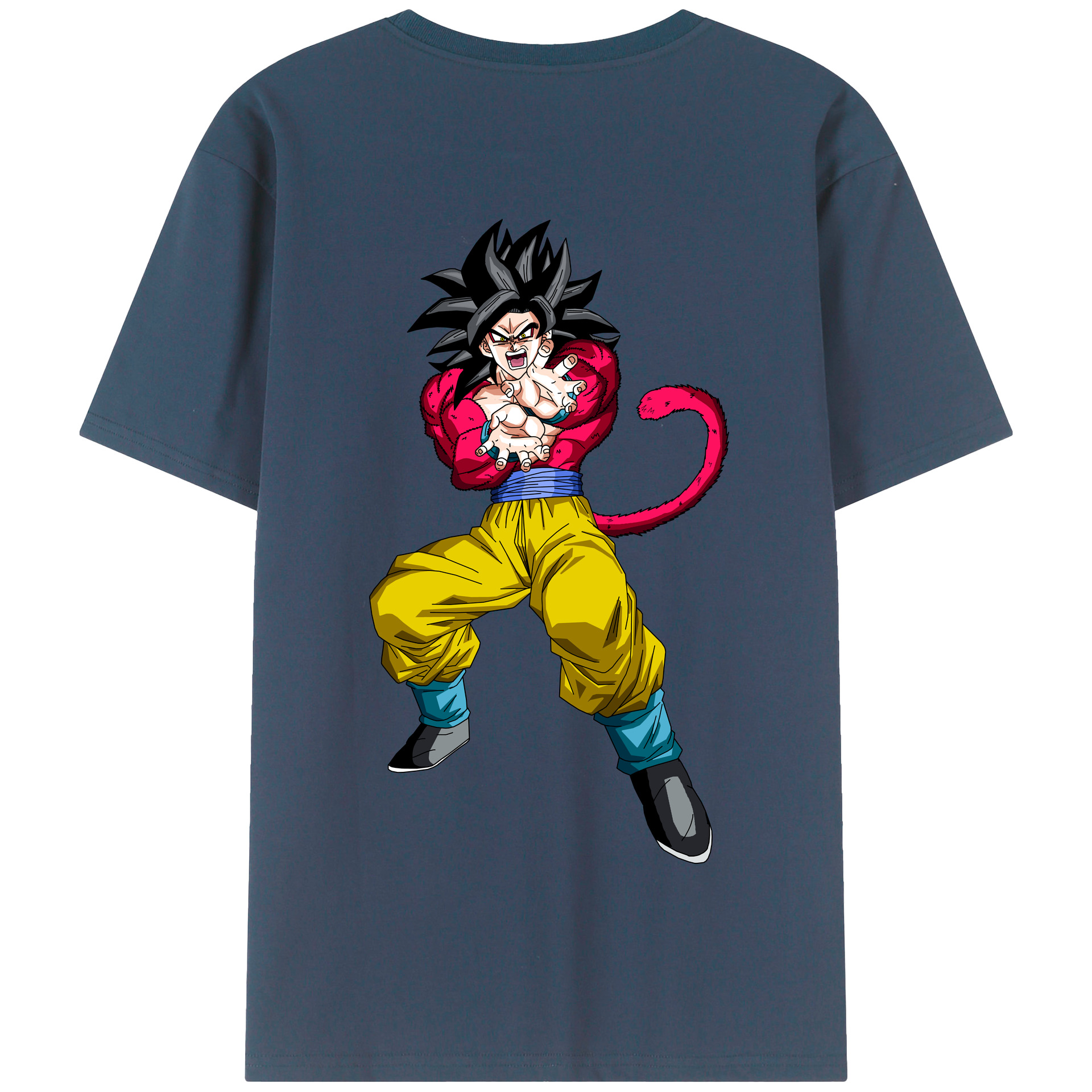 （画像用） ドラゴンボール 孫悟空（そん ごくう）Son Goku カカロット DRAGON BALL Kakarotto 綿100％半袖Tシャツ（背面プリント）