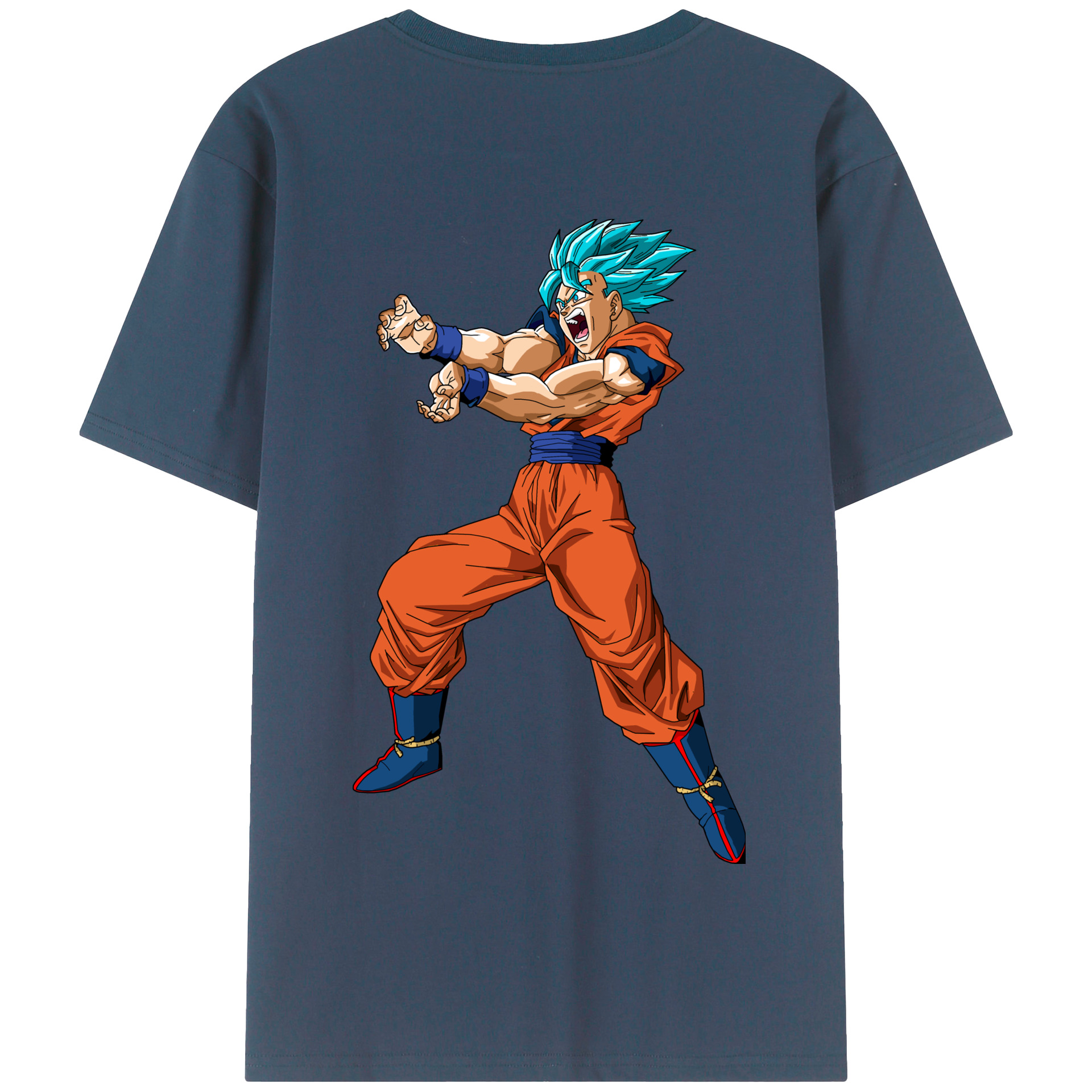 （画像用） ドラゴンボール 孫悟空（そん ごくう）Son Goku カカロット DRAGON BALL Kakarotto 綿100％半袖Tシャツ（背面プリント）
