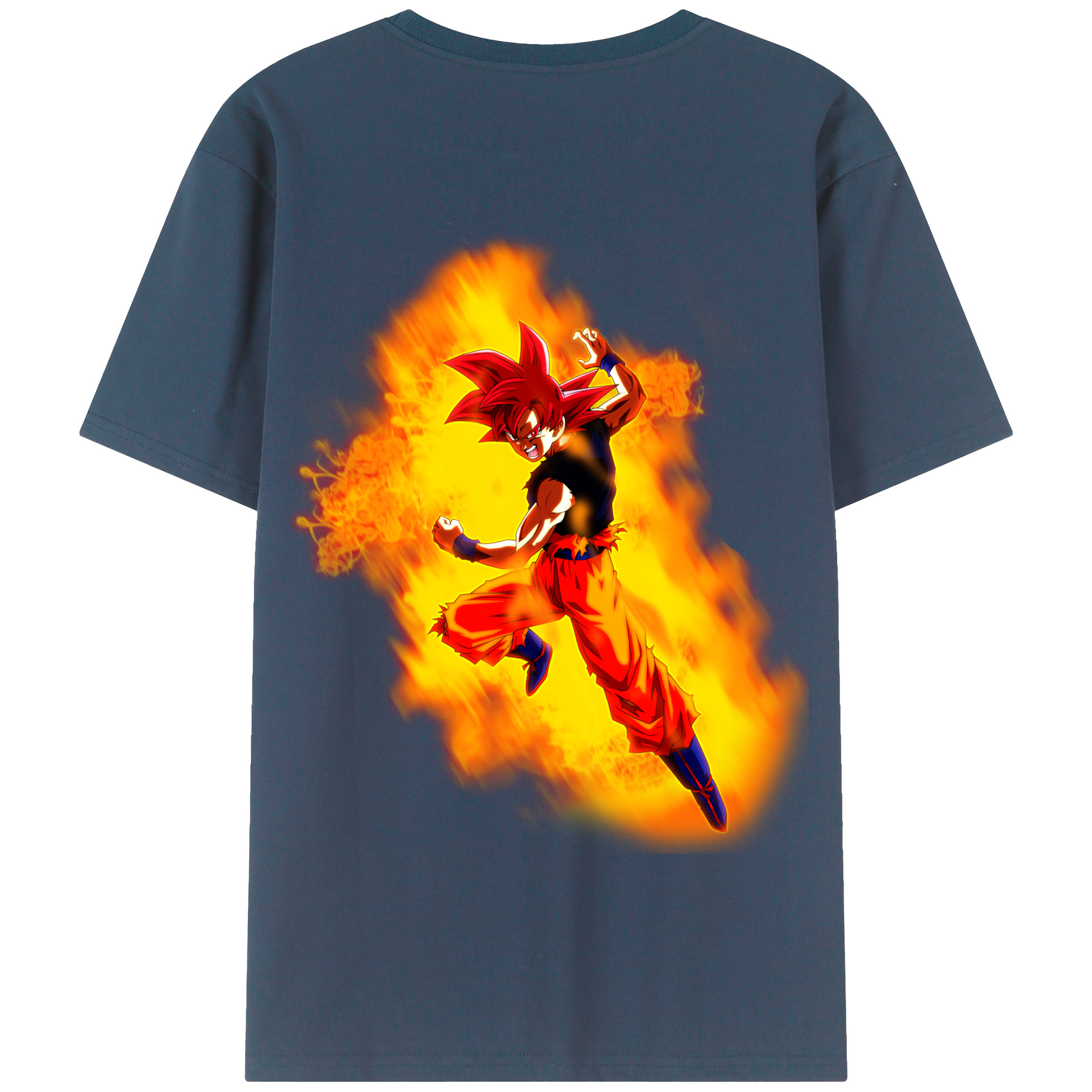 （画像用） ドラゴンボール 孫悟空（そん ごくう）Son Goku カカロット DRAGON BALL Kakarotto 綿100％半袖Tシャツ（背面プリント）