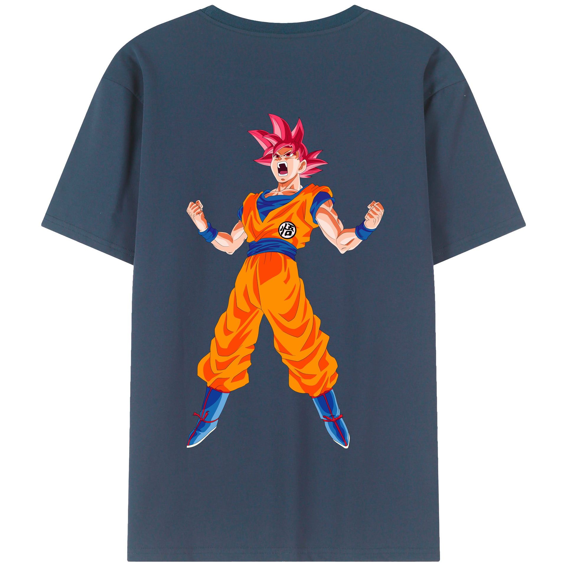 （画像用） ドラゴンボール 孫悟空（そん ごくう）Son Goku カカロット DRAGON BALL Kakarotto 綿100％半袖Tシャツ（背面プリント）