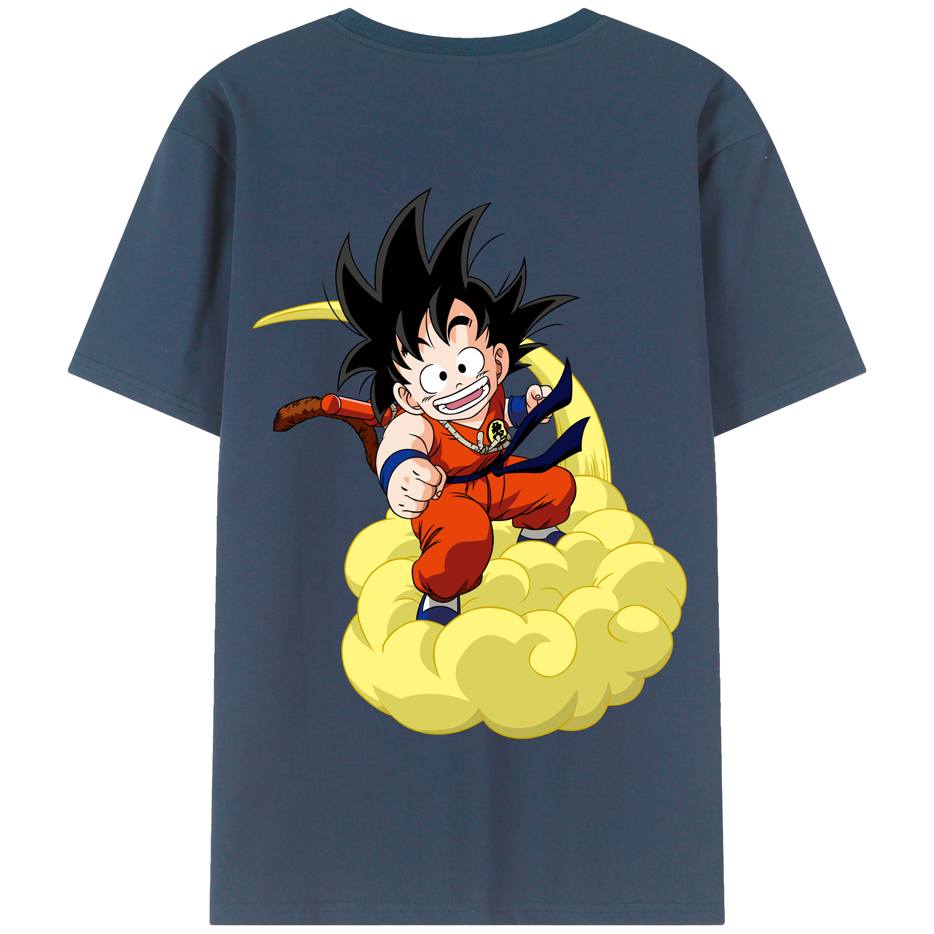 （画像用） ドラゴンボール 孫悟空（そん ごくう）Son Goku カカロット DRAGON BALL Kakarotto 綿100％半袖Tシャツ（背面プリント）