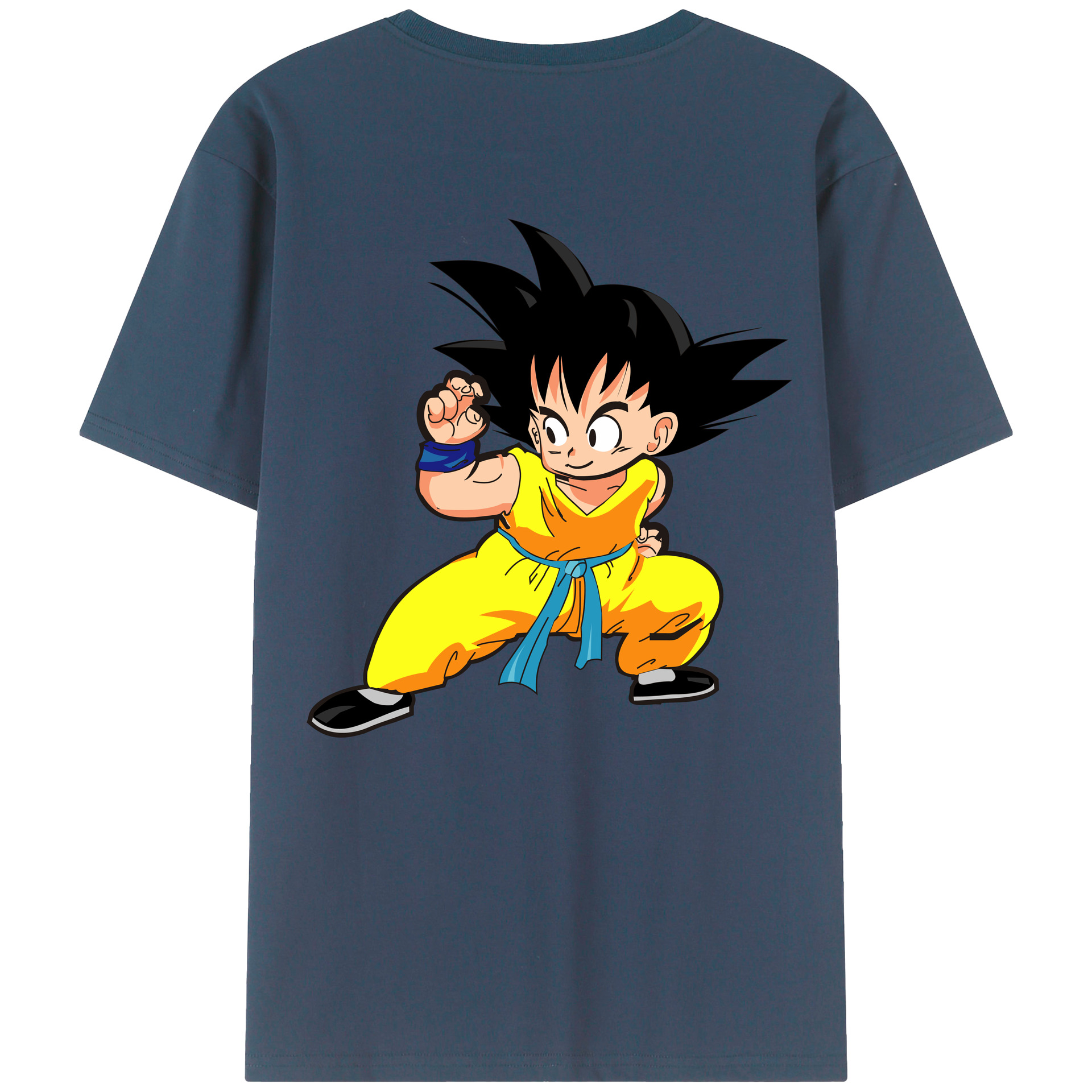 （画像用） ドラゴンボール 孫悟空（そん ごくう）Son Goku カカロット DRAGON BALL Kakarotto 綿100％半袖Tシャツ（背面プリント）