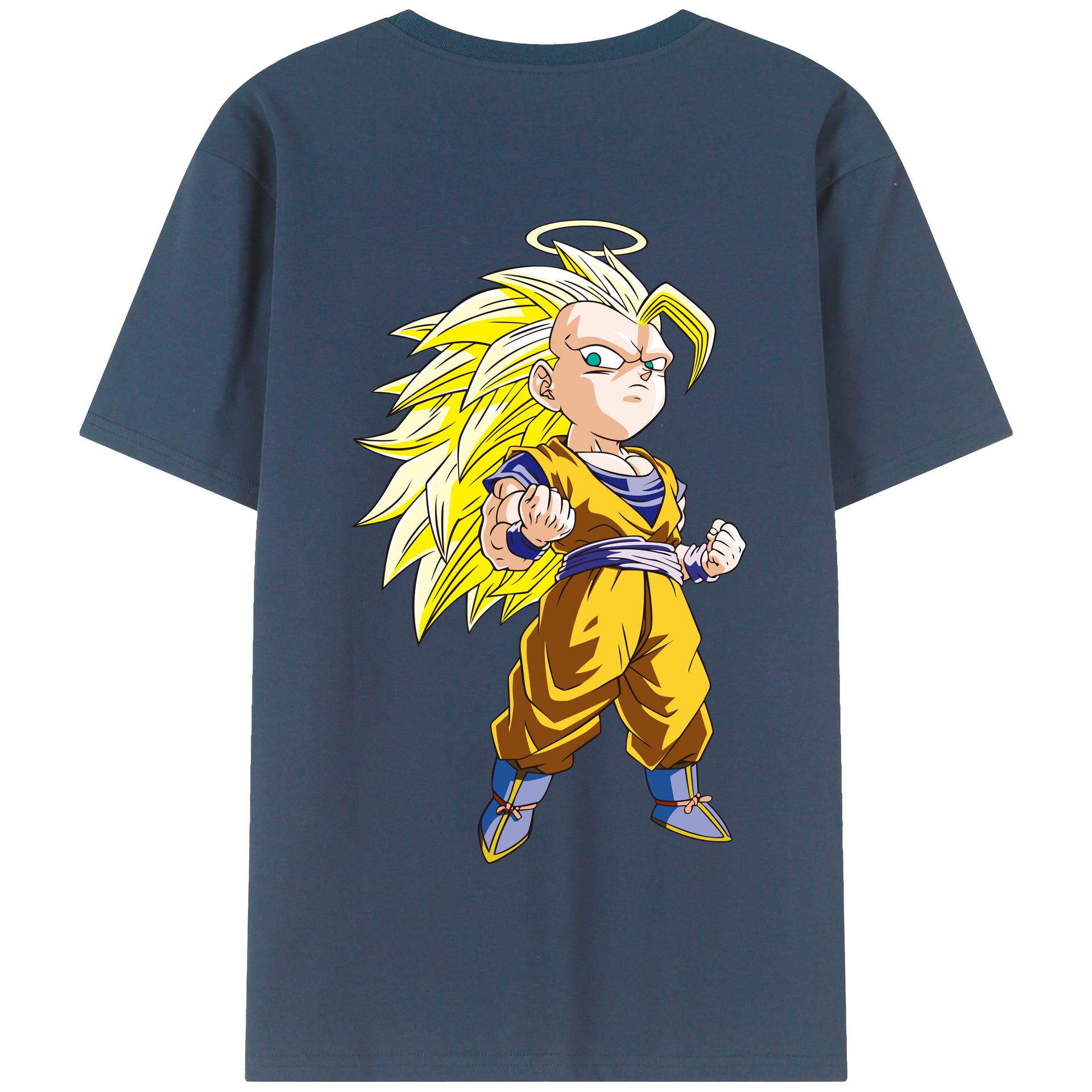 （画像用） ドラゴンボール 孫悟空（そん ごくう）Son Goku カカロット DRAGON BALL Kakarotto 綿100％半袖Tシャツ（背面プリント）