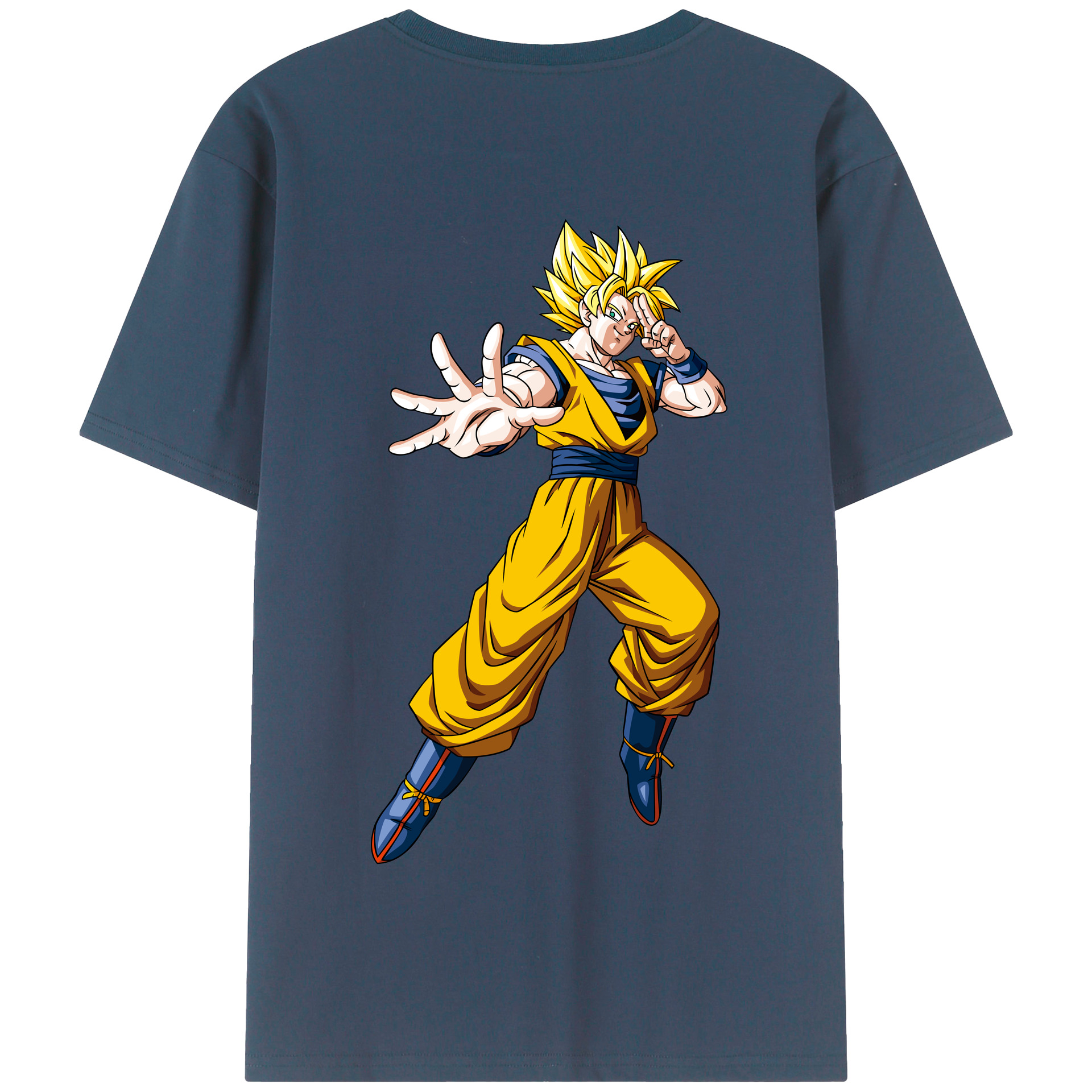 （画像用） ドラゴンボール 孫悟空（そん ごくう）Son Goku カカロット DRAGON BALL Kakarotto 綿100％半袖Tシャツ（背面プリント）