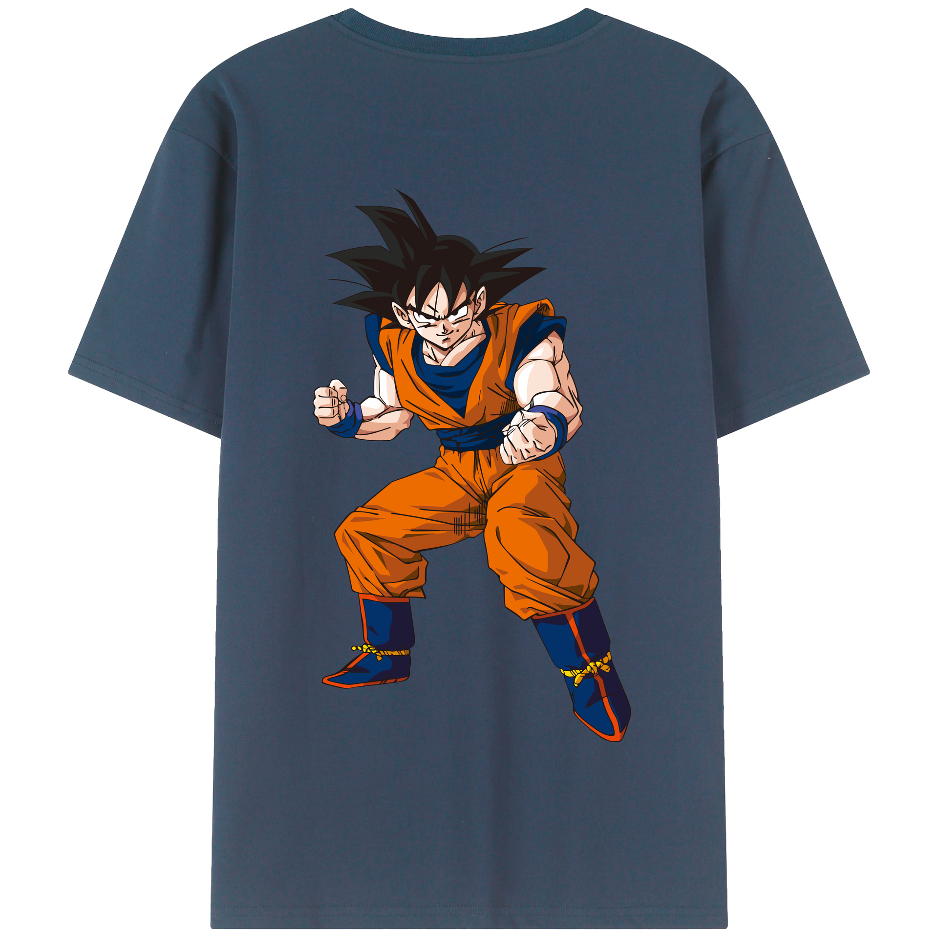 （画像用） ドラゴンボール 孫悟空（そん ごくう）Son Goku カカロット DRAGON BALL Kakarotto 綿100％半袖Tシャツ（背面プリント）
