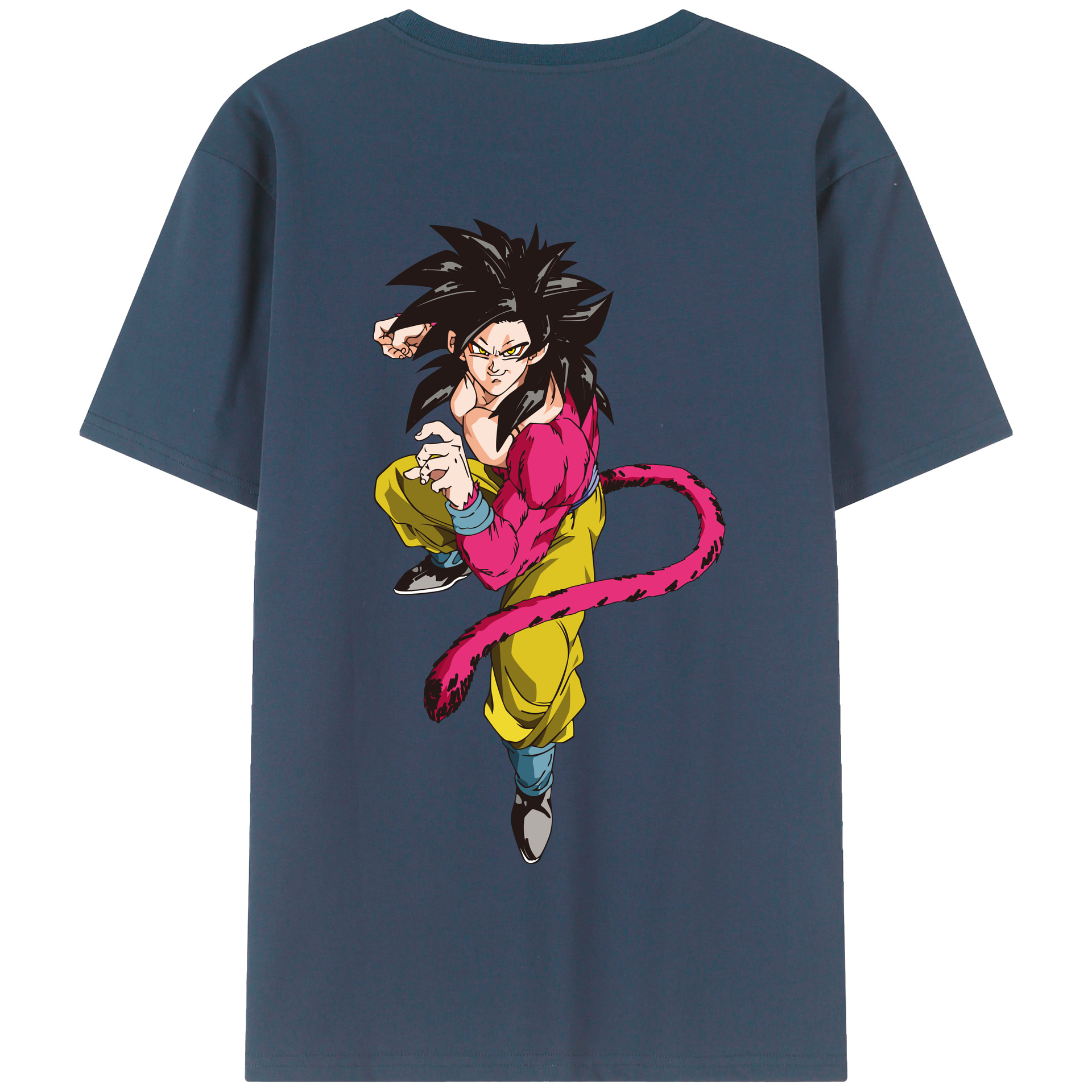 （画像用） ドラゴンボール 孫悟空（そん ごくう）Son Goku カカロット DRAGON BALL Kakarotto 綿100％半袖Tシャツ（背面プリント）