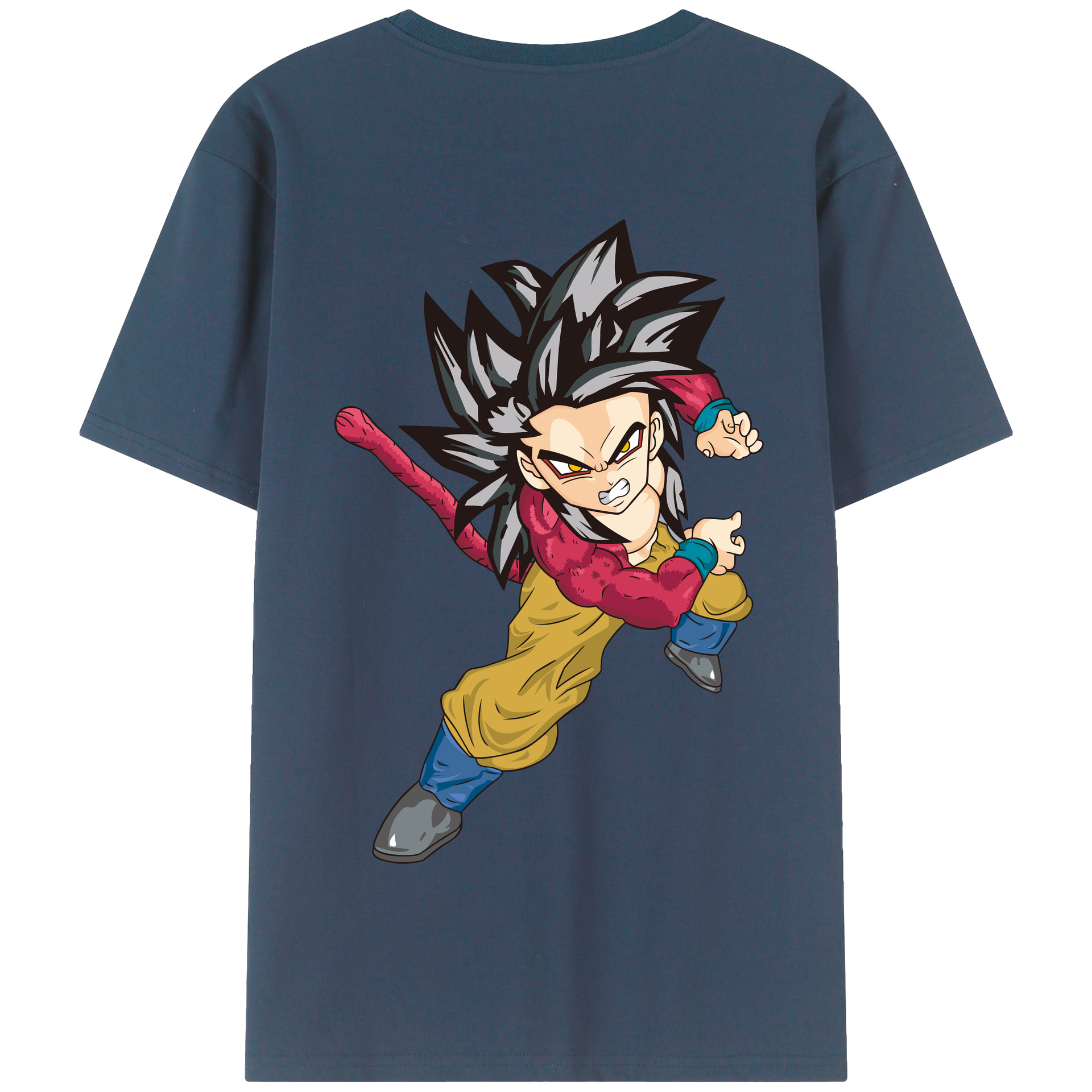 （画像用） ドラゴンボール 孫悟空（そん ごくう）Son Goku カカロット DRAGON BALL Kakarotto 綿100％半袖Tシャツ（背面プリント）