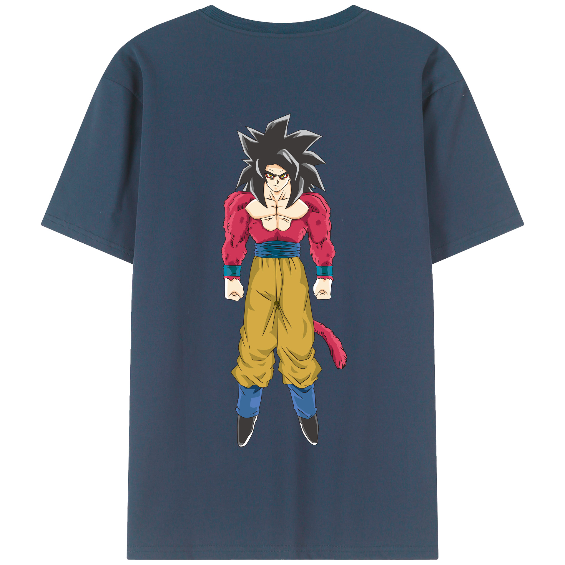 （画像用） ドラゴンボール 孫悟空（そん ごくう）Son Goku カカロット DRAGON BALL Kakarotto 綿100％半袖Tシャツ（背面プリント）