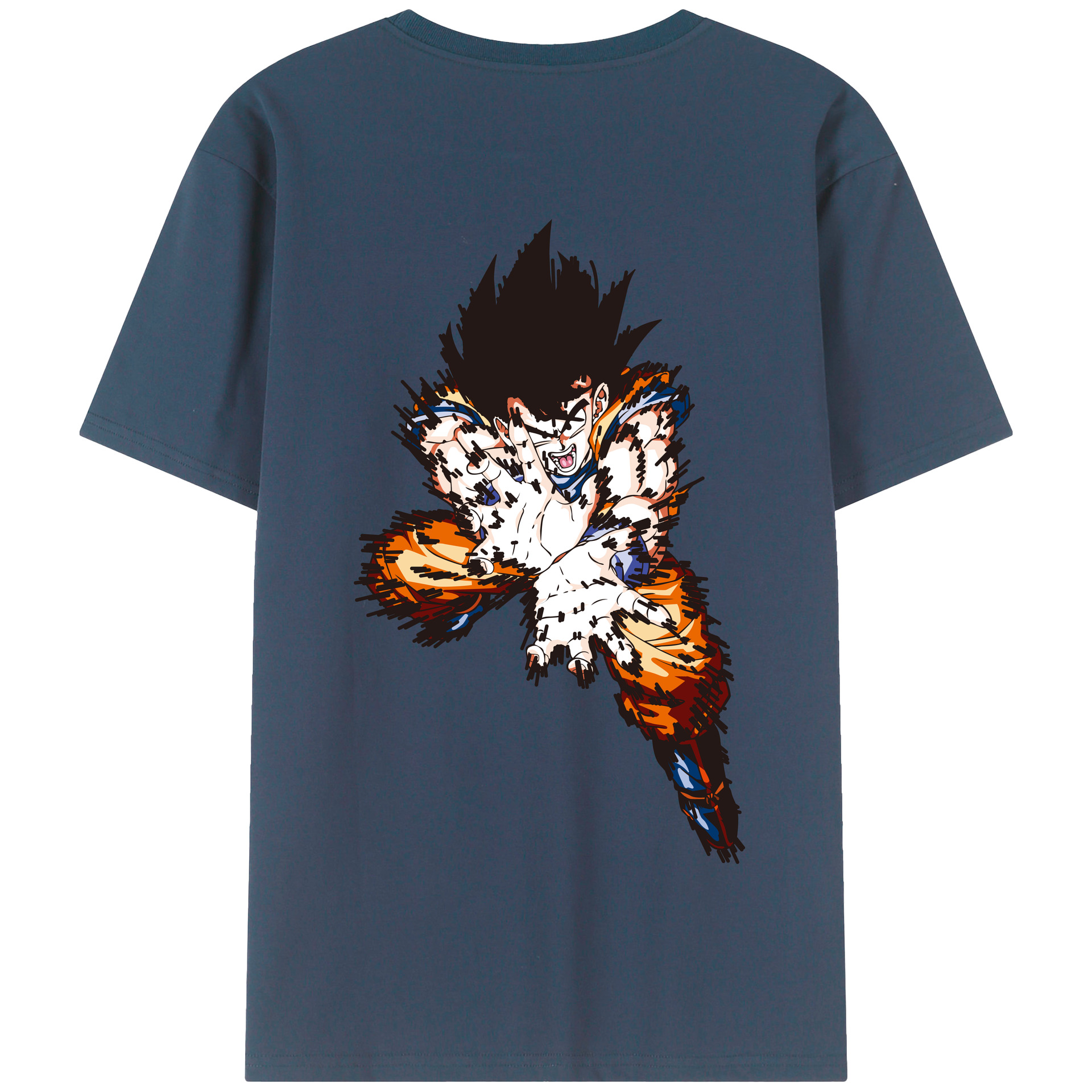 （画像用） ドラゴンボール 孫悟空（そん ごくう）Son Goku カカロット DRAGON BALL Kakarotto 綿100％半袖Tシャツ（背面プリント）